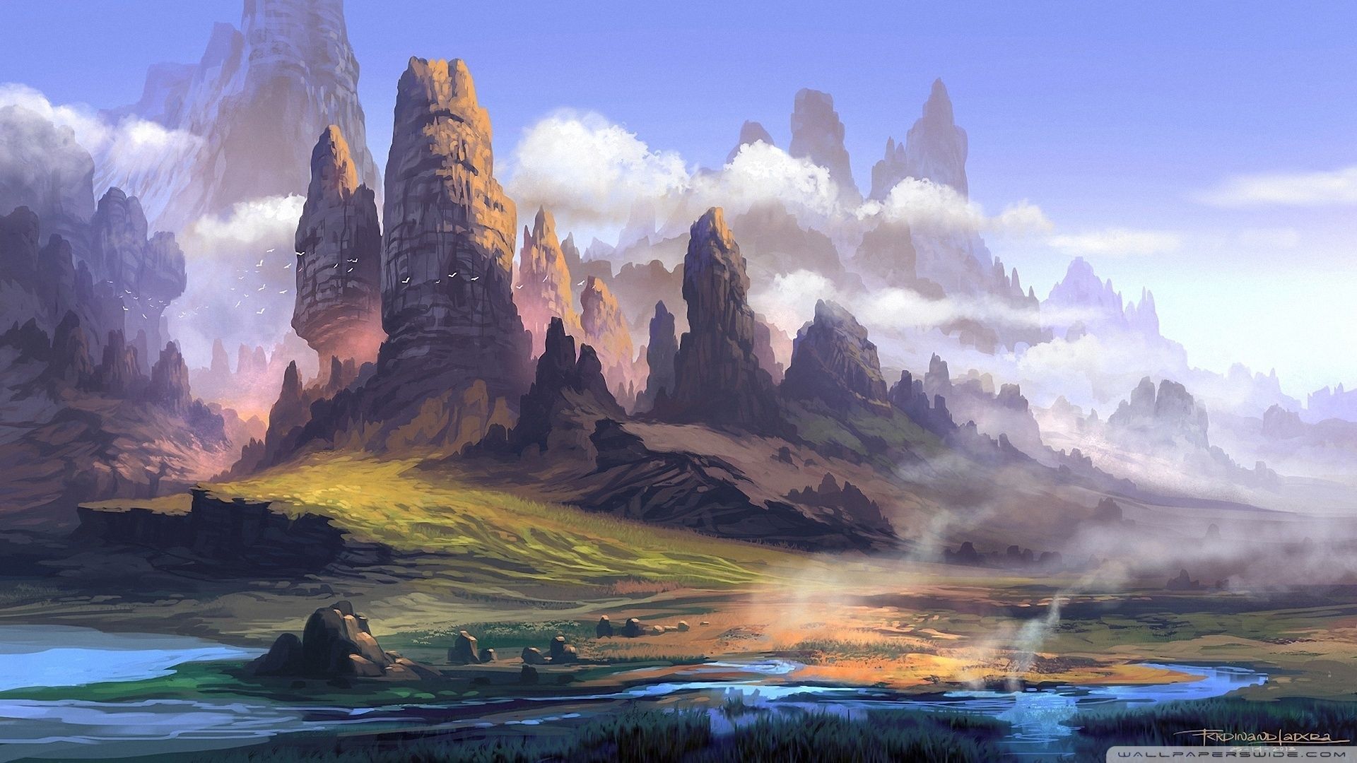 Landscape Art Draw Wallpapers