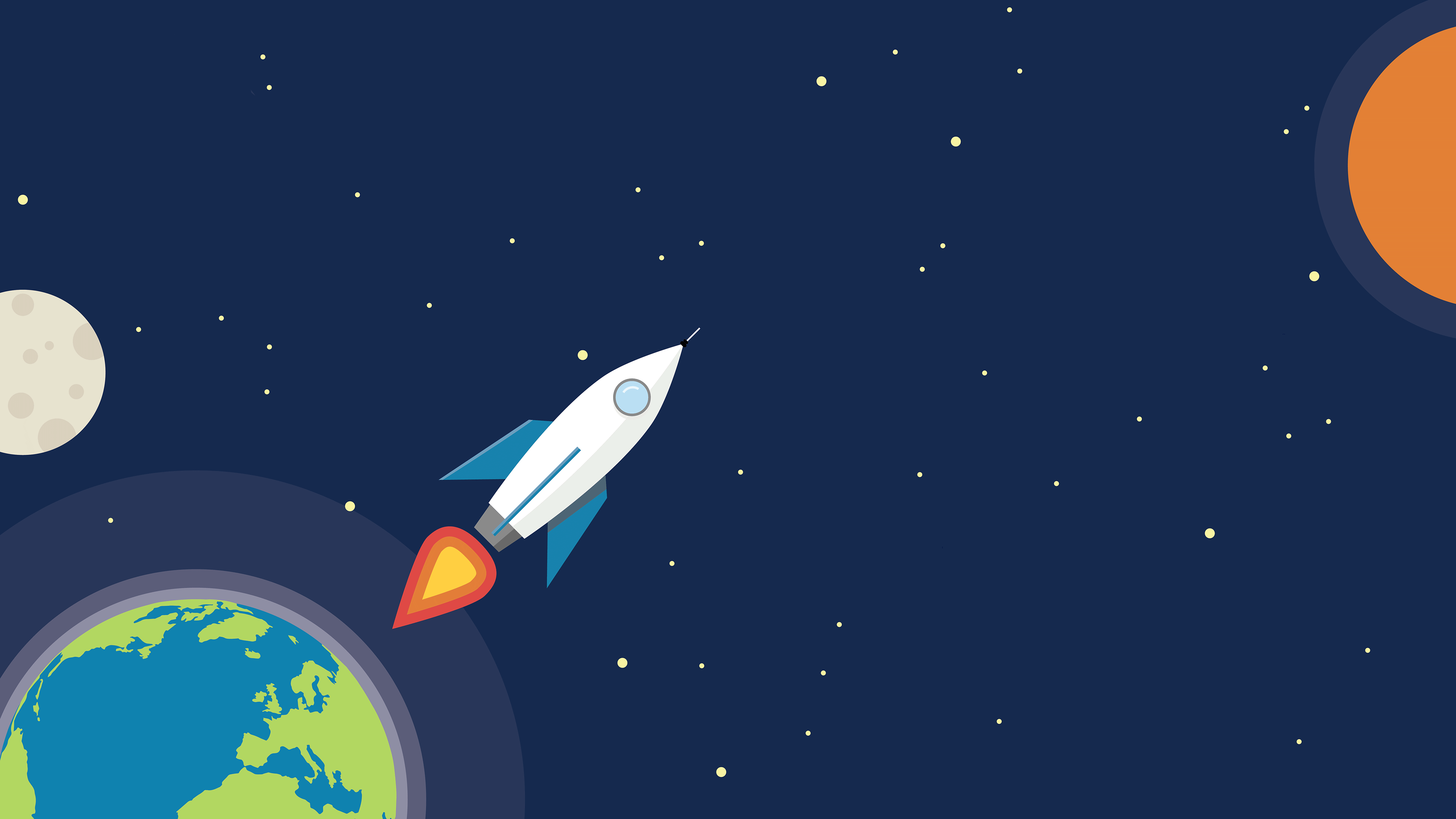 Launched Missile In Sky Art Wallpapers