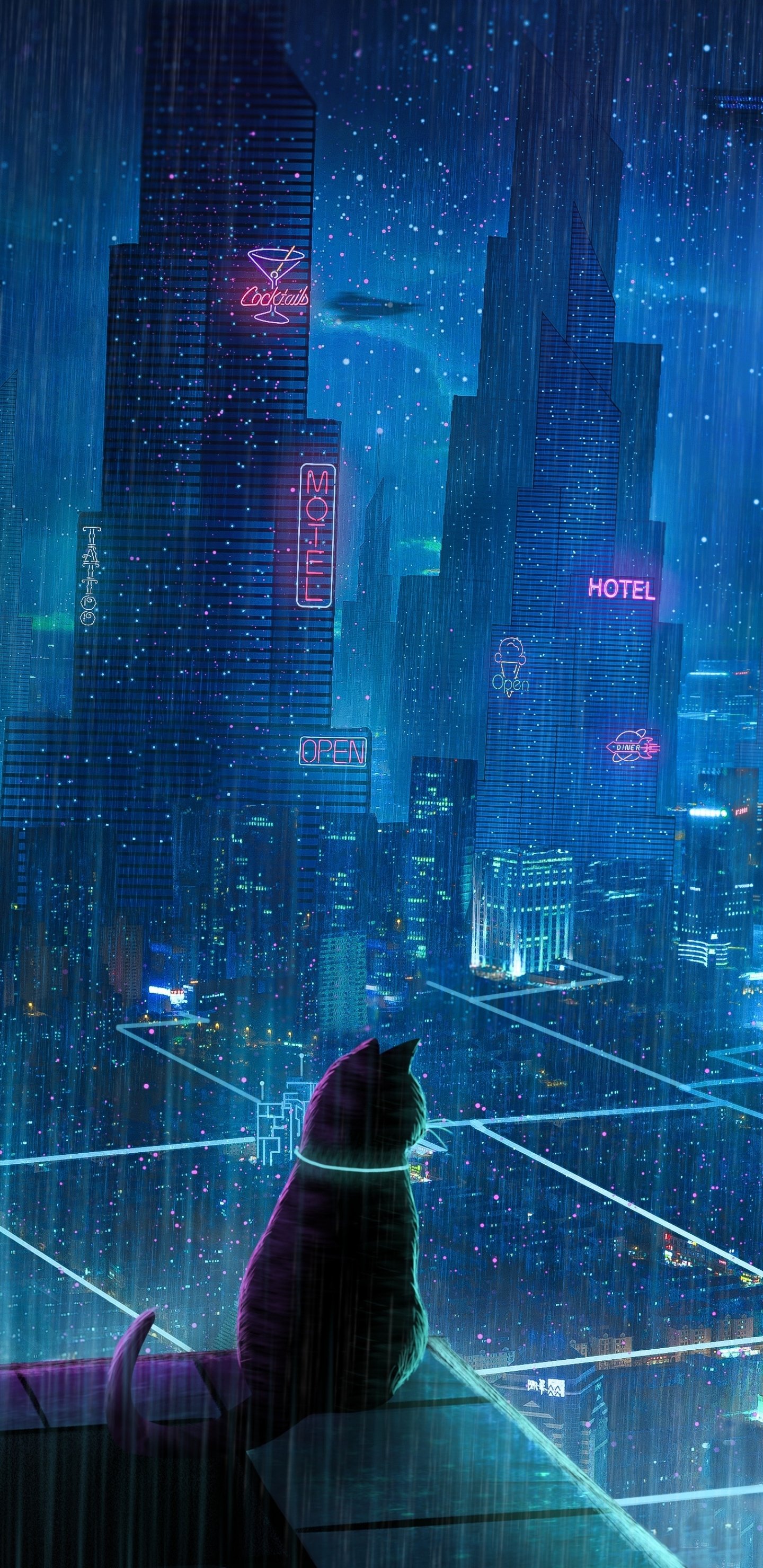 Lonely Cat In Rain 4K Wallpapers