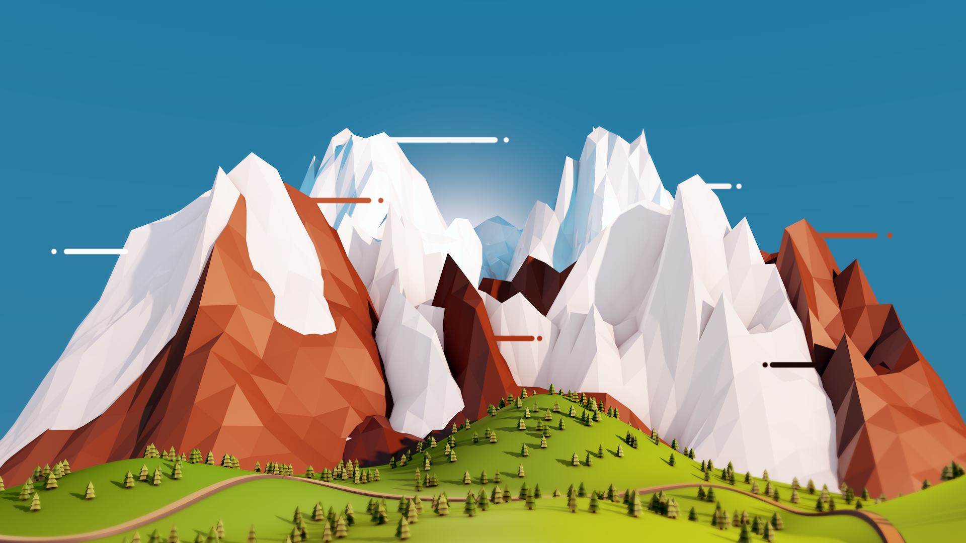 Low Poly Mountains Wallpapers