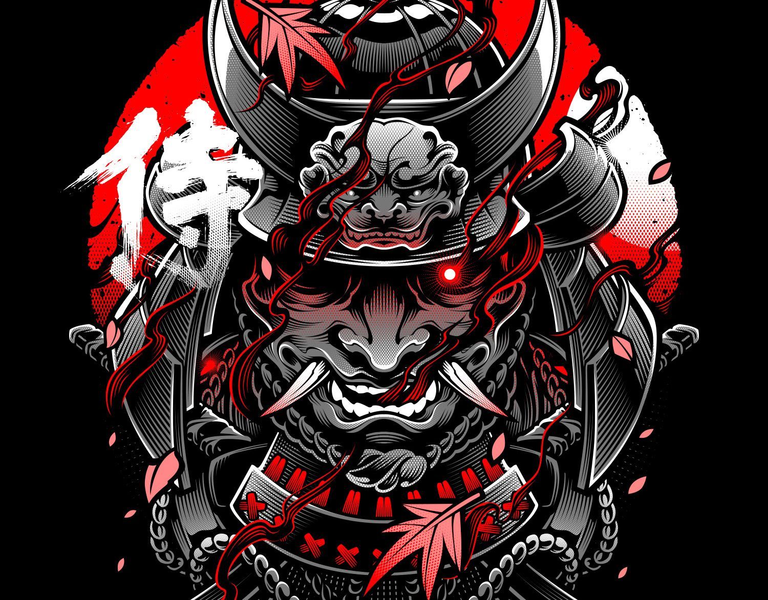 Mask Samurai Digital Art Wallpapers