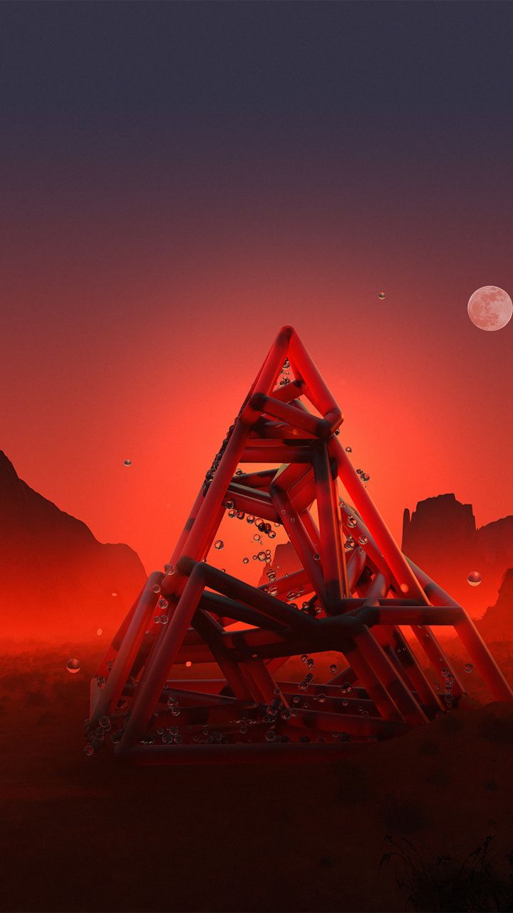 Moon Sci Fi Landscape 4K Digital Art Wallpapers