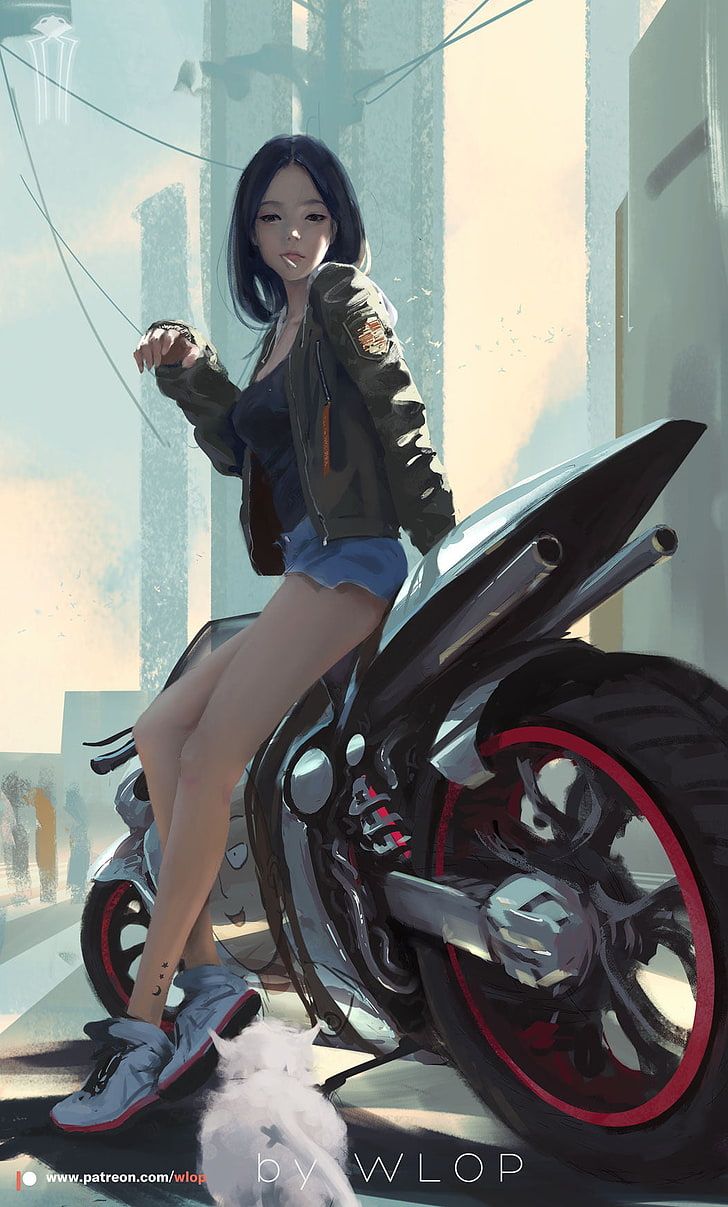 Motorcycle Futuristic Women Rider Wallpapers