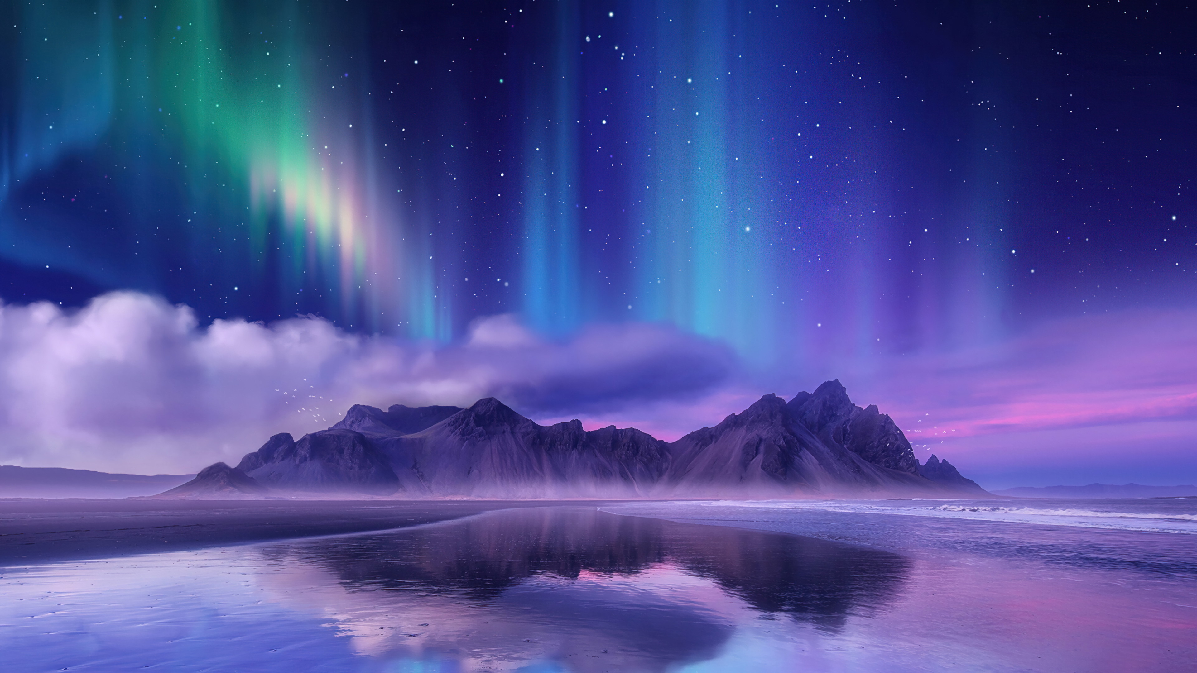 Mountain Lights Digital Art Wallpapers