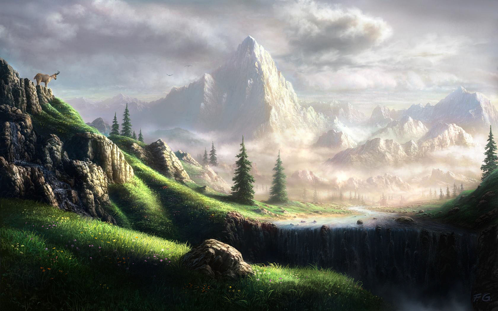 Mountains Digital Art Wallpapers