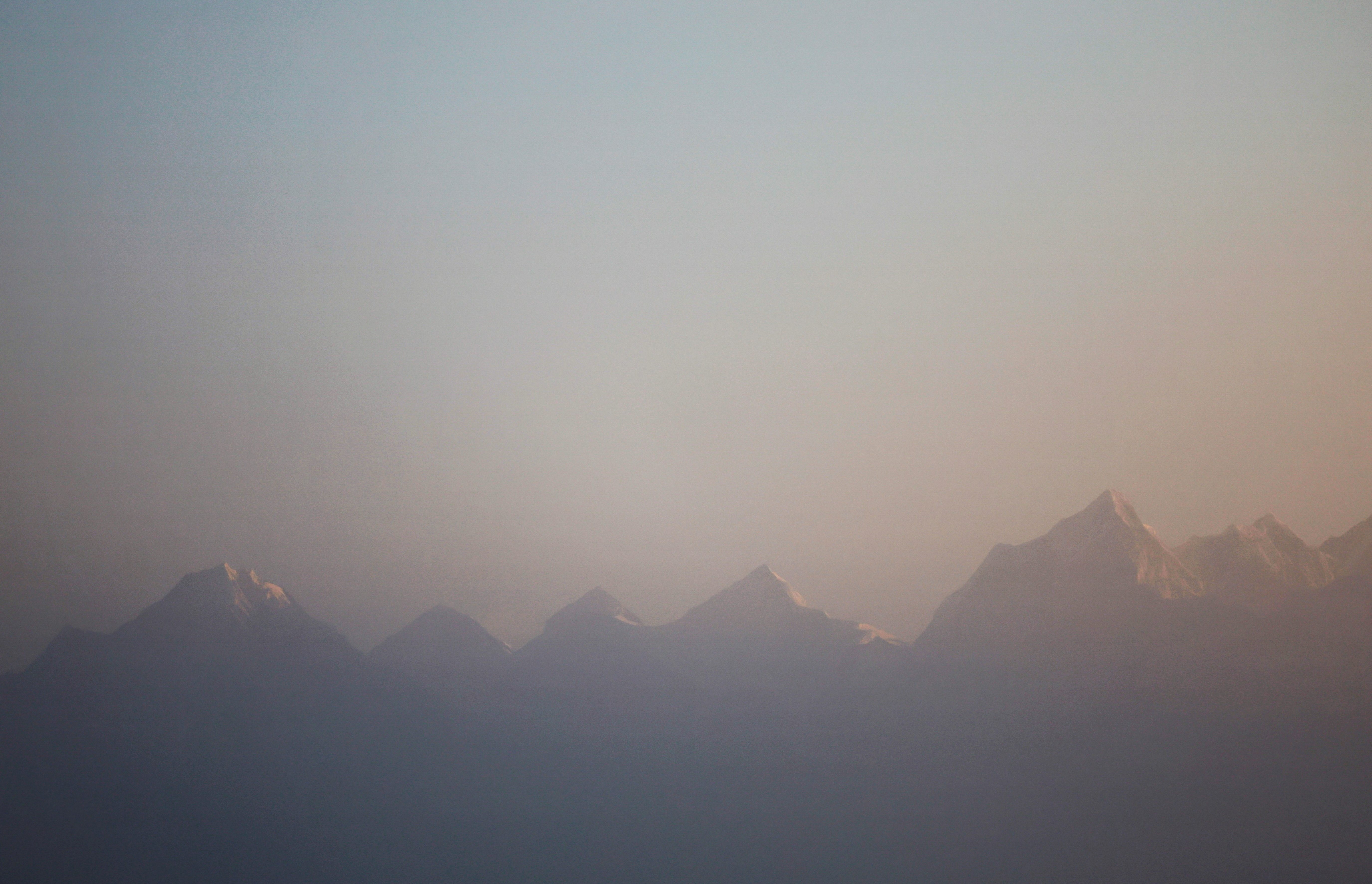 Mountains Sunrise Nepal Illustration Wallpapers