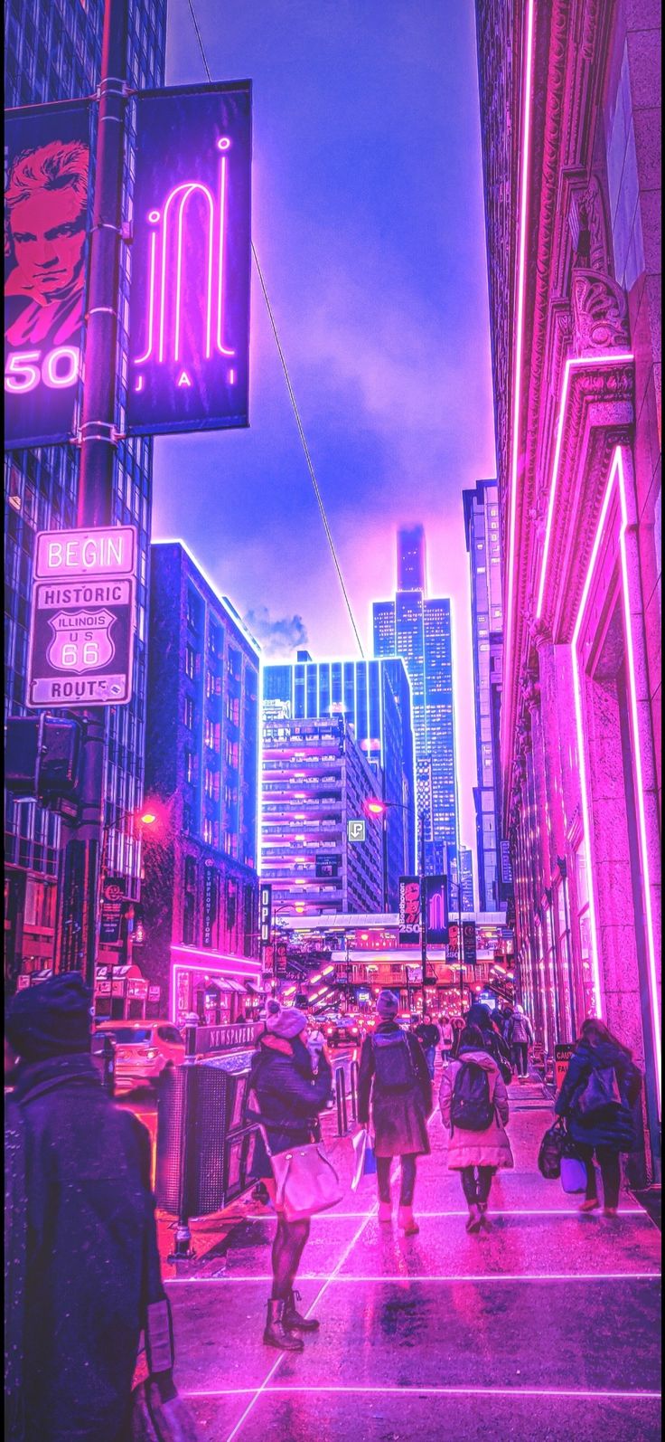 Neon City Cyberpunks Wallpapers