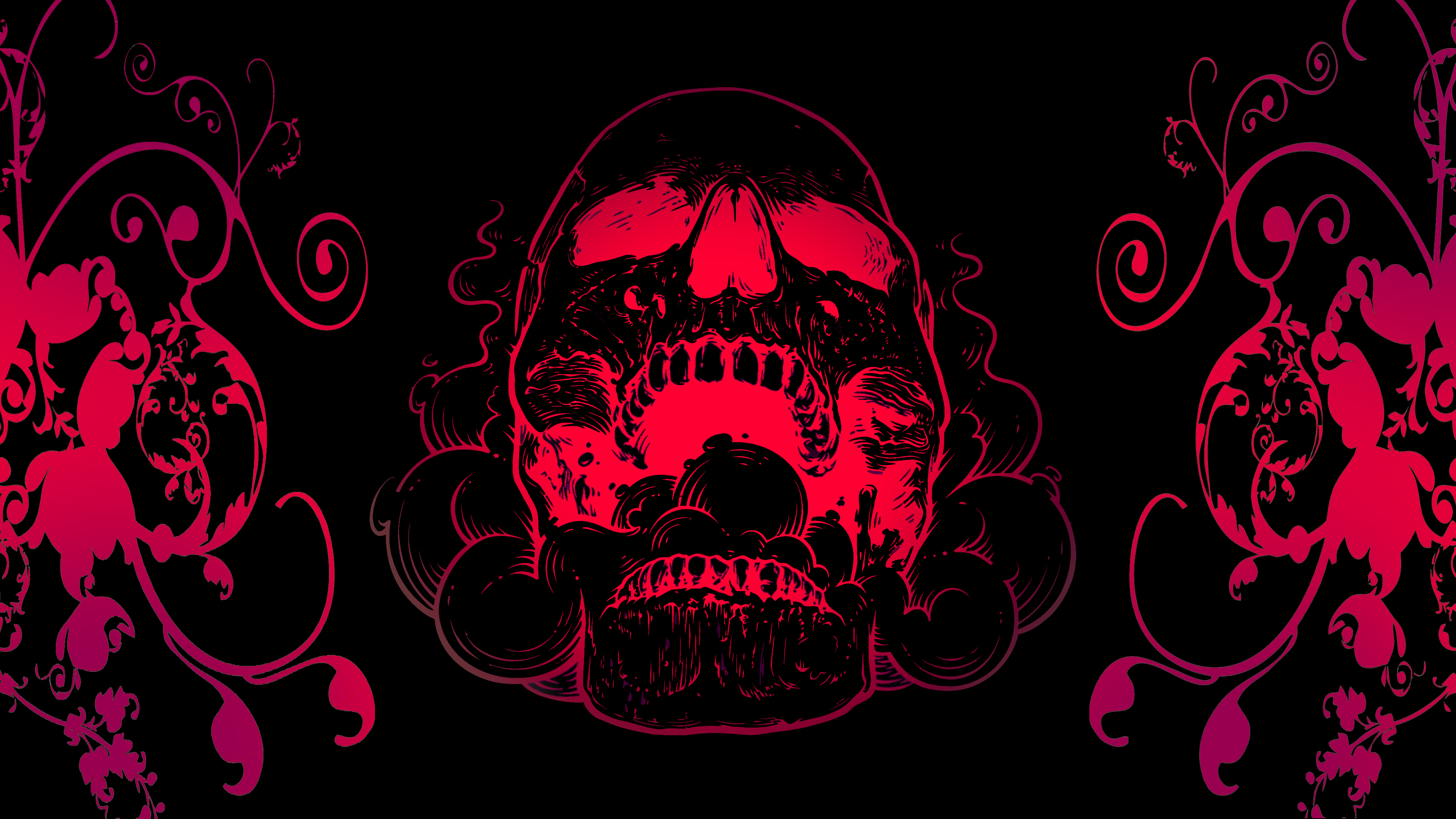 Neon Dark Skull 4K Wallpapers