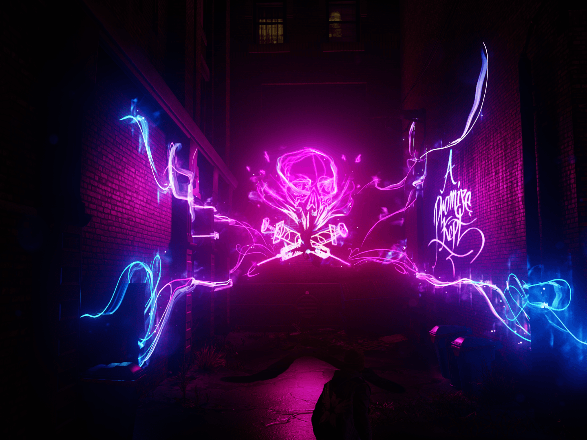 Neon Dark Skull 4K Wallpapers