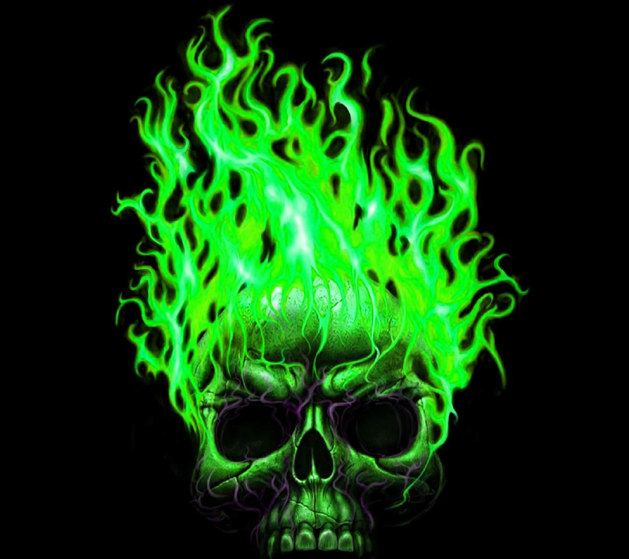 Neon Dark Skull 4K Wallpapers