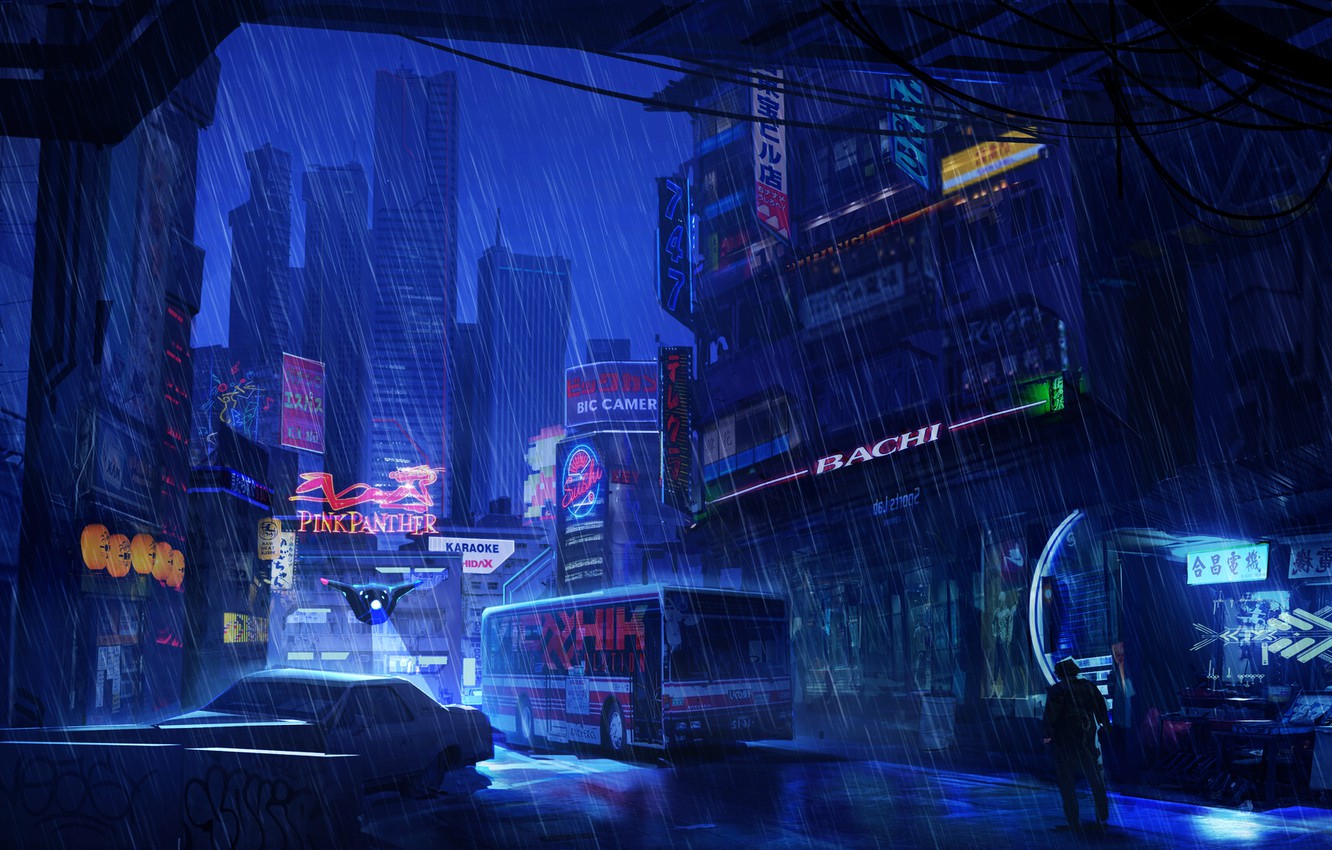 Neon Future Cyberpunk Male Wallpapers