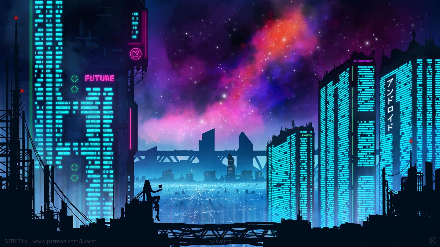 Neon Future Cyberpunk Male Wallpapers