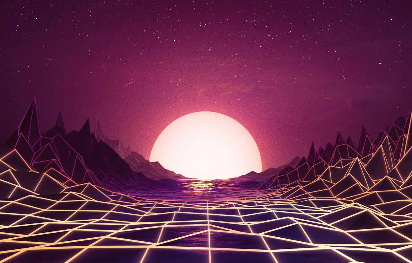 Neon Retro Planets Wallpapers