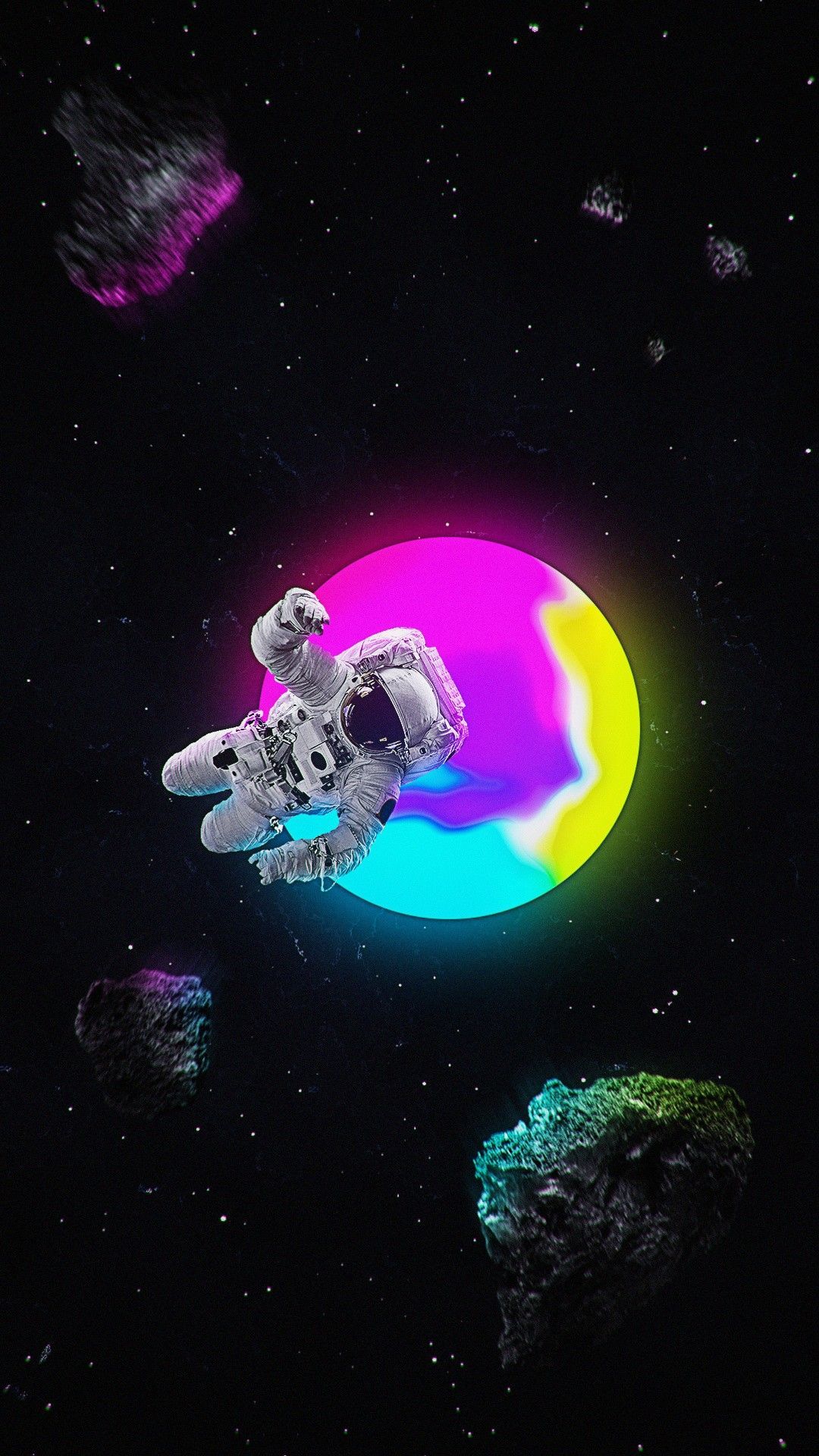 Neon Retro Planets Wallpapers