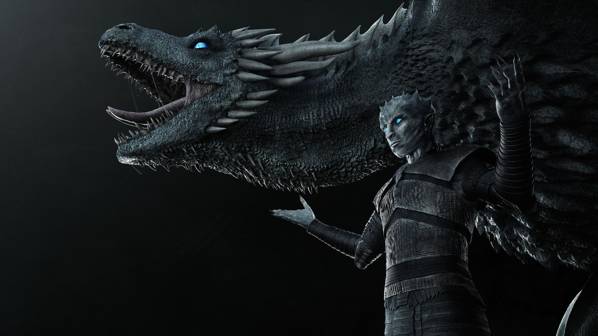 Night King Dragon Art Wallpapers