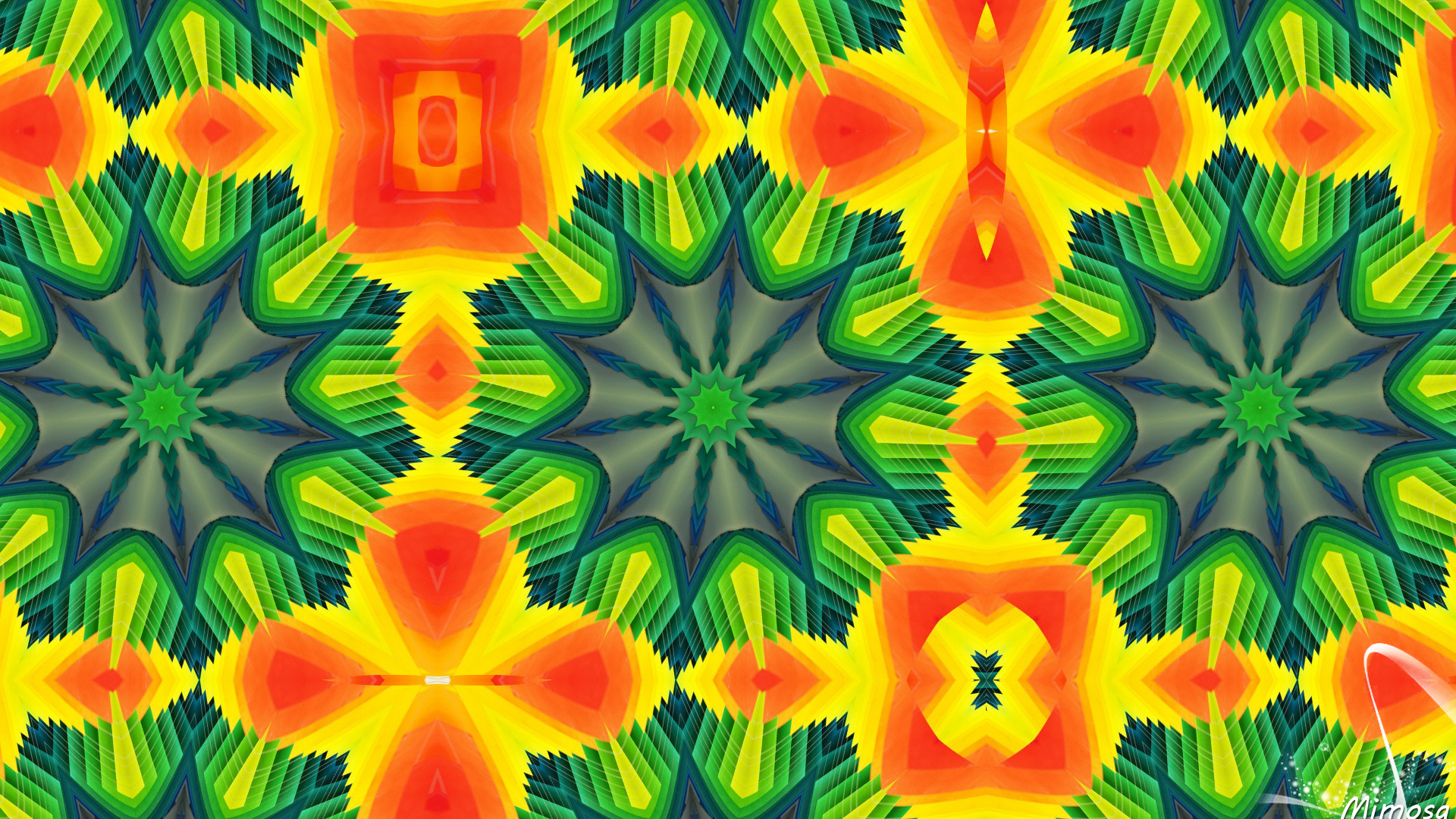 Orange And Blue Kaleidoscope Wallpapers