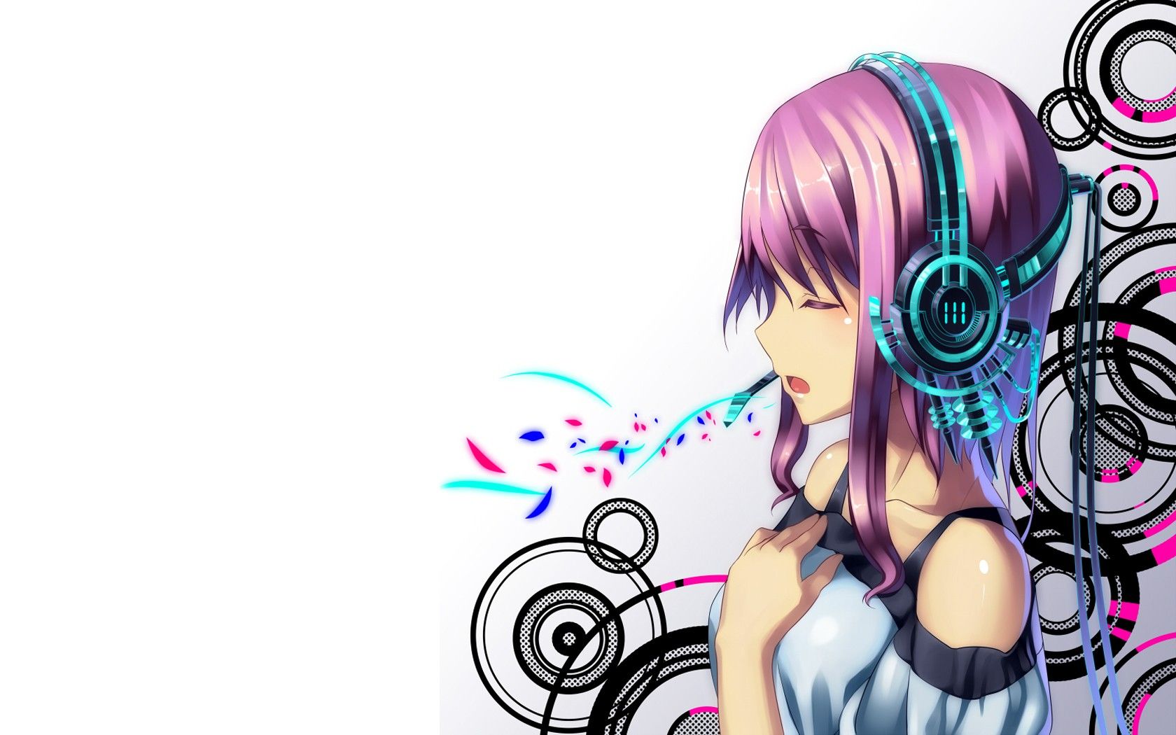 Painting Art Girl Headphones Wallpapers