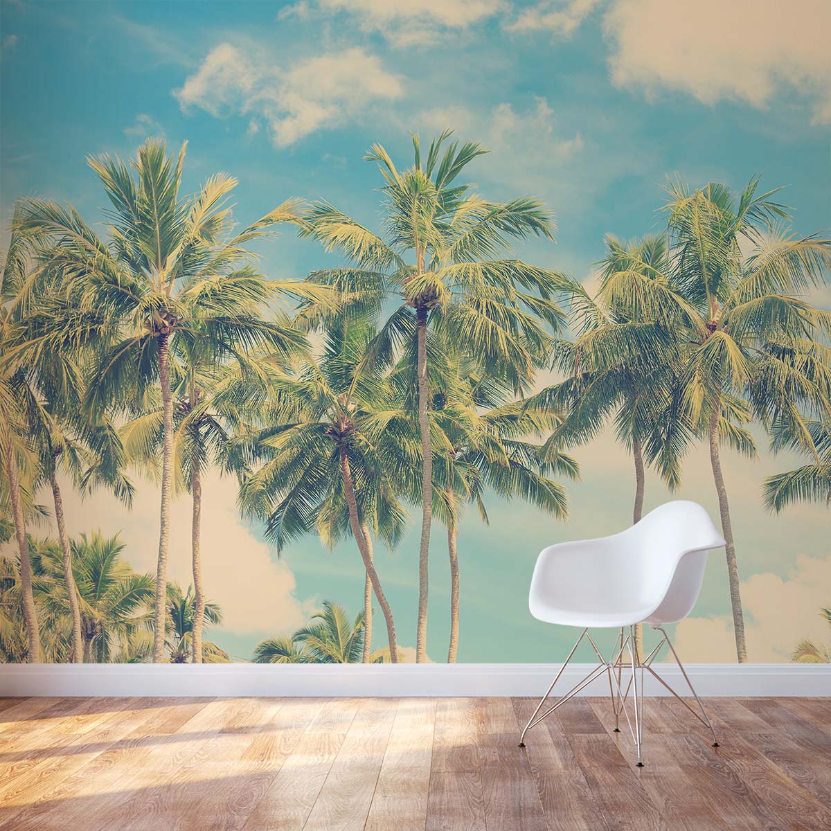 Palm Tree Beach Retro Wallpapers