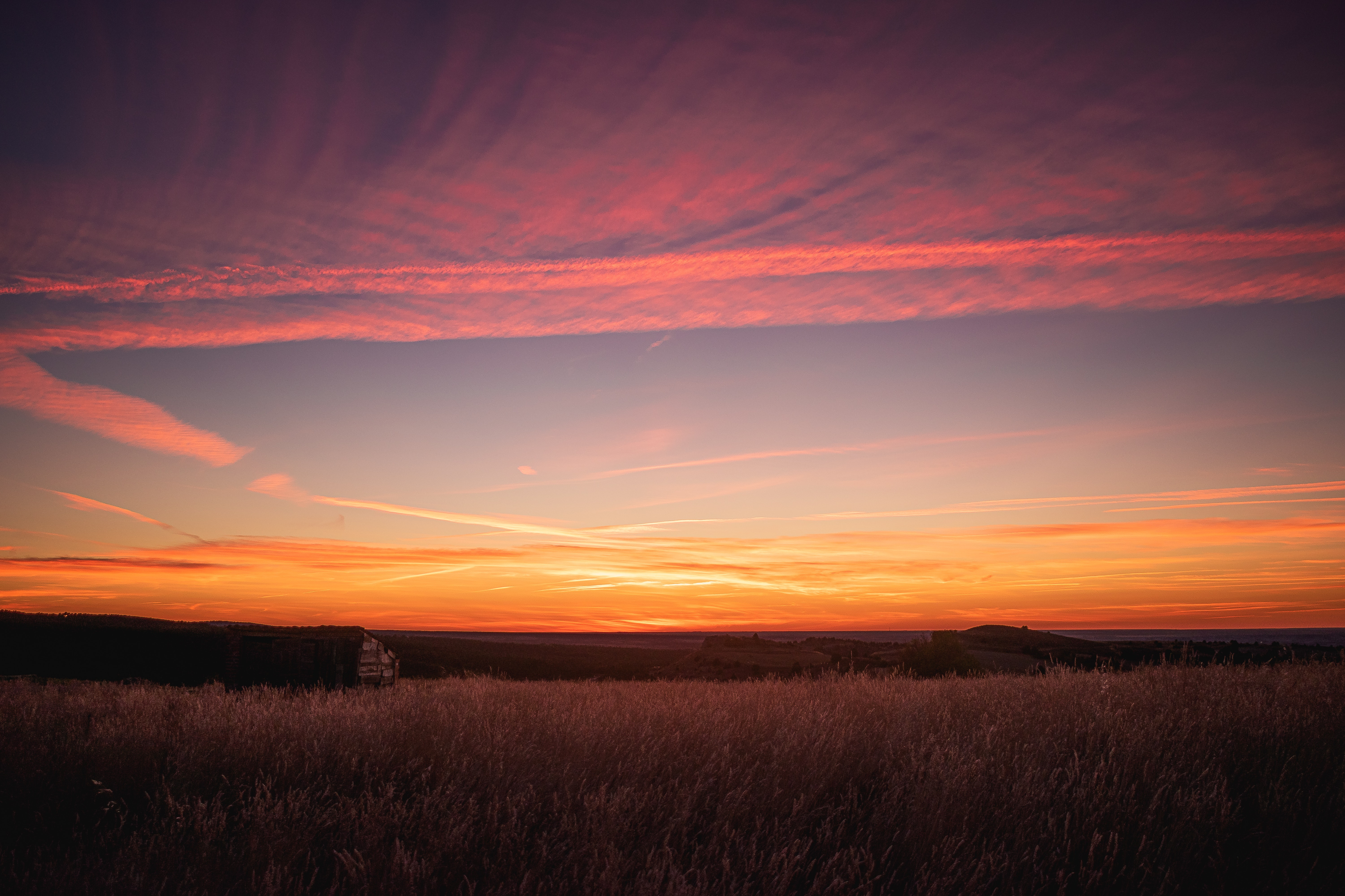 Path In Countryside At Evening Wallpapers