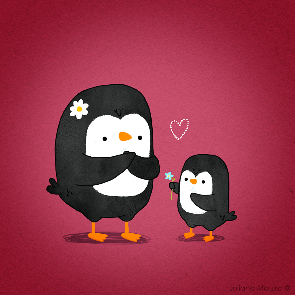 Penguin Girl Love Artwork Wallpapers