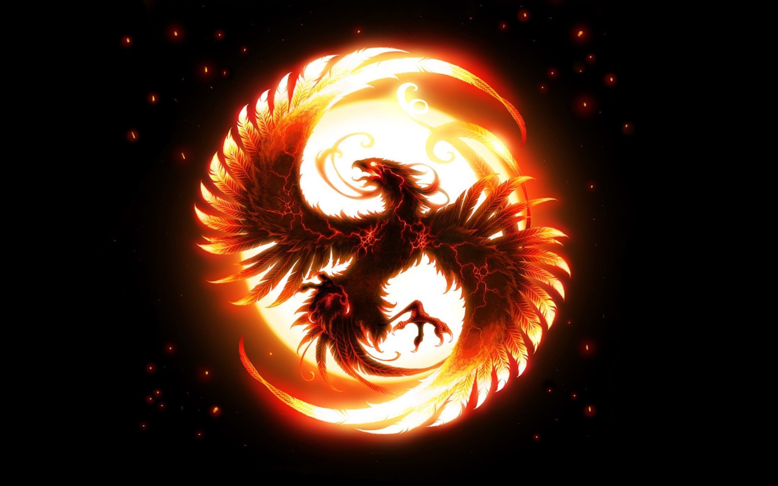 Phoenix On Fire 4K Art Wallpapers