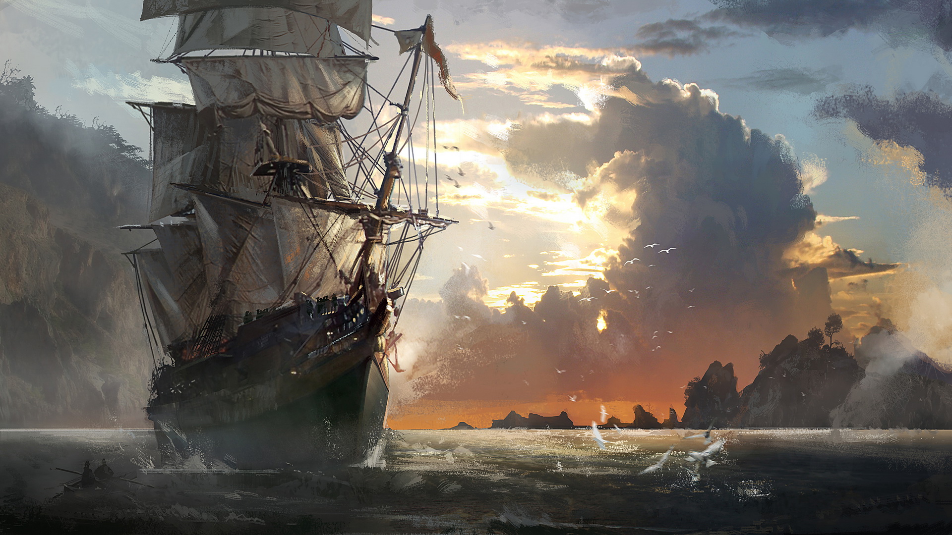 Pirates Of The Caribbean Ship Artwork Wallpapers