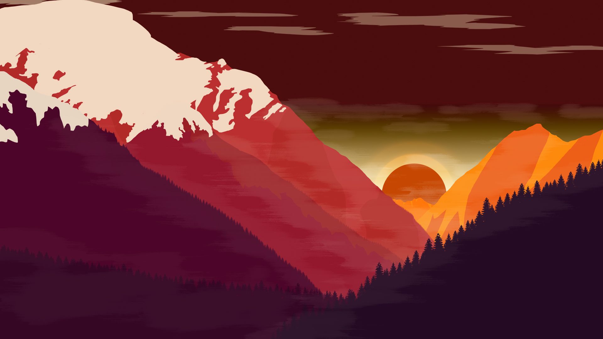 Pixelart Night Landscape Wallpapers