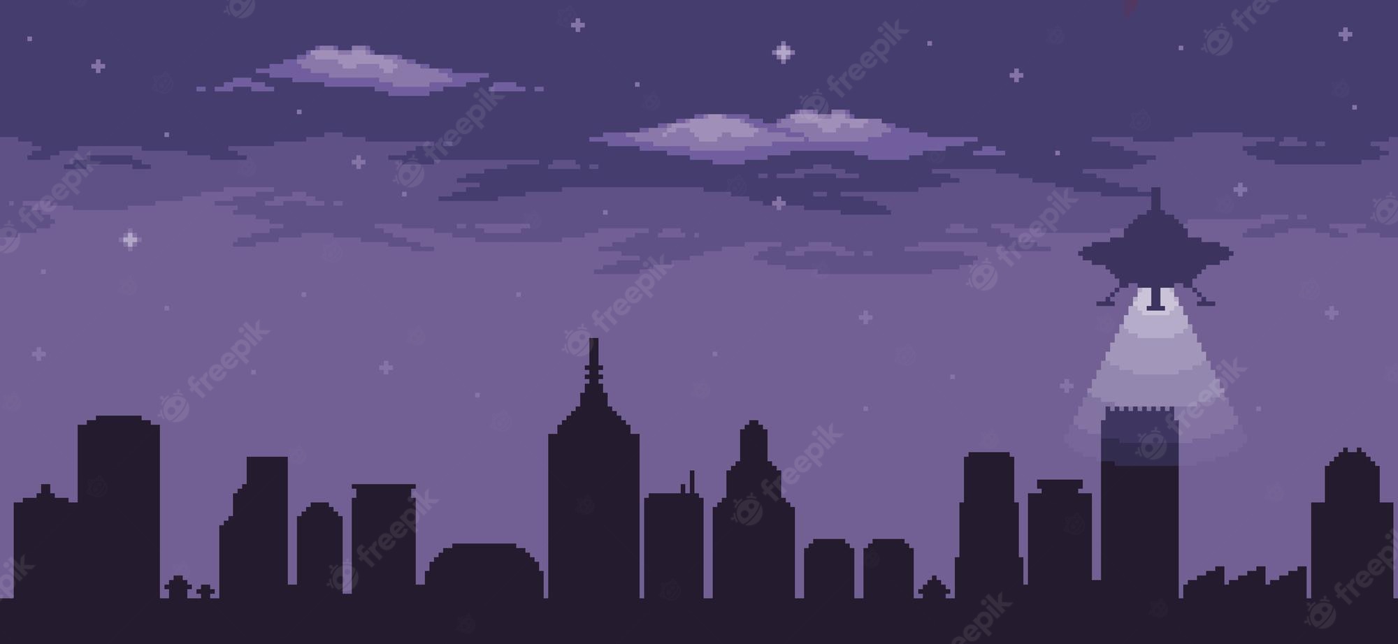 Pixelart Night Landscape Wallpapers