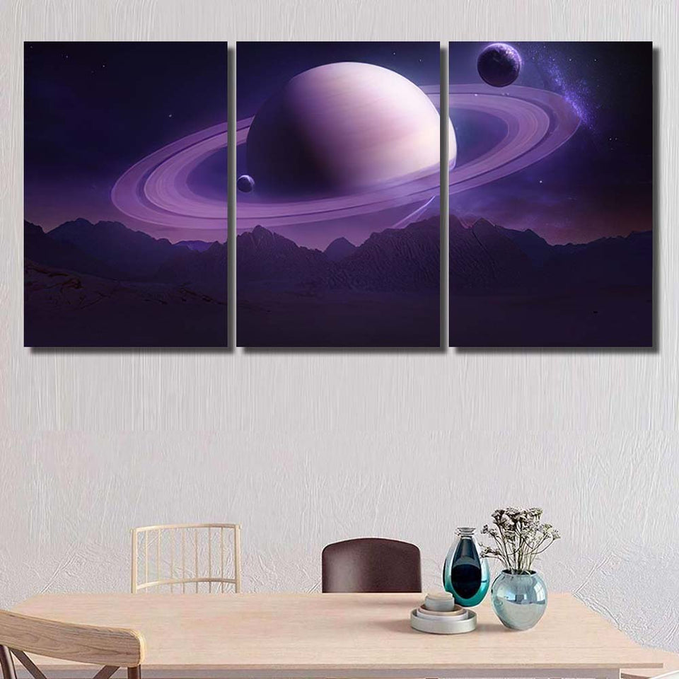 Planet And Mountains Artistic Wallpapers