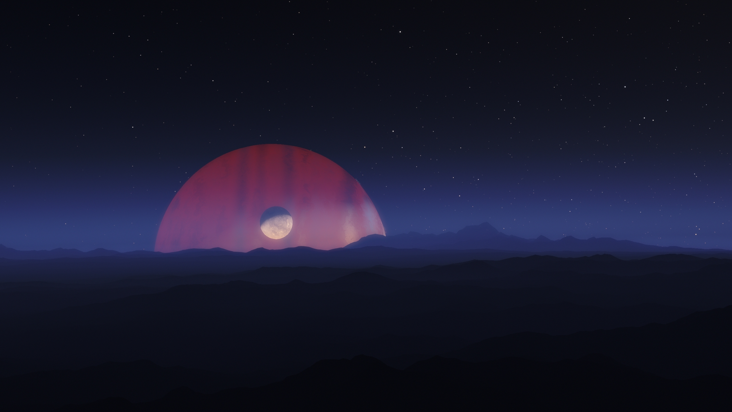 Planet Rise Over City Wallpapers