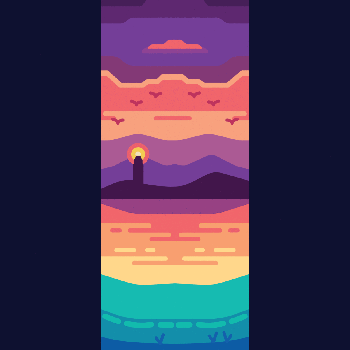 Polygon Lake Sunset Wallpapers