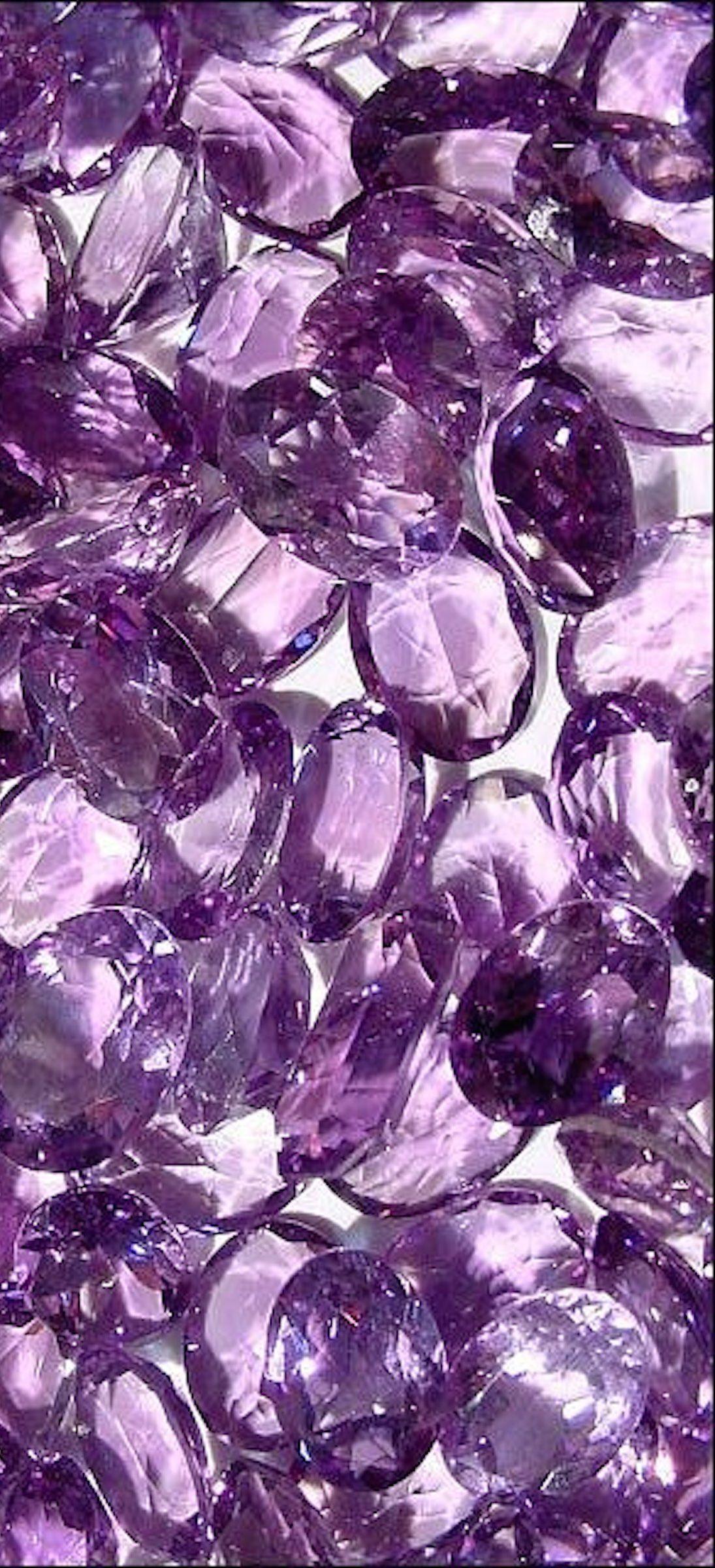 Pruple Neon Crystal Stone Wallpapers