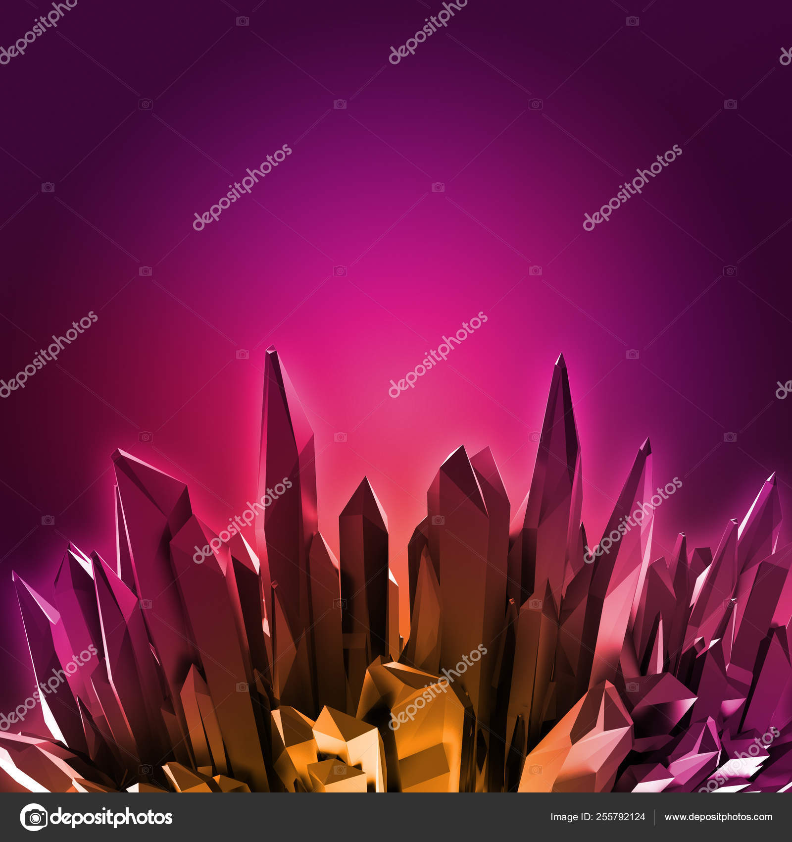 Pruple Neon Crystal Stone Wallpapers