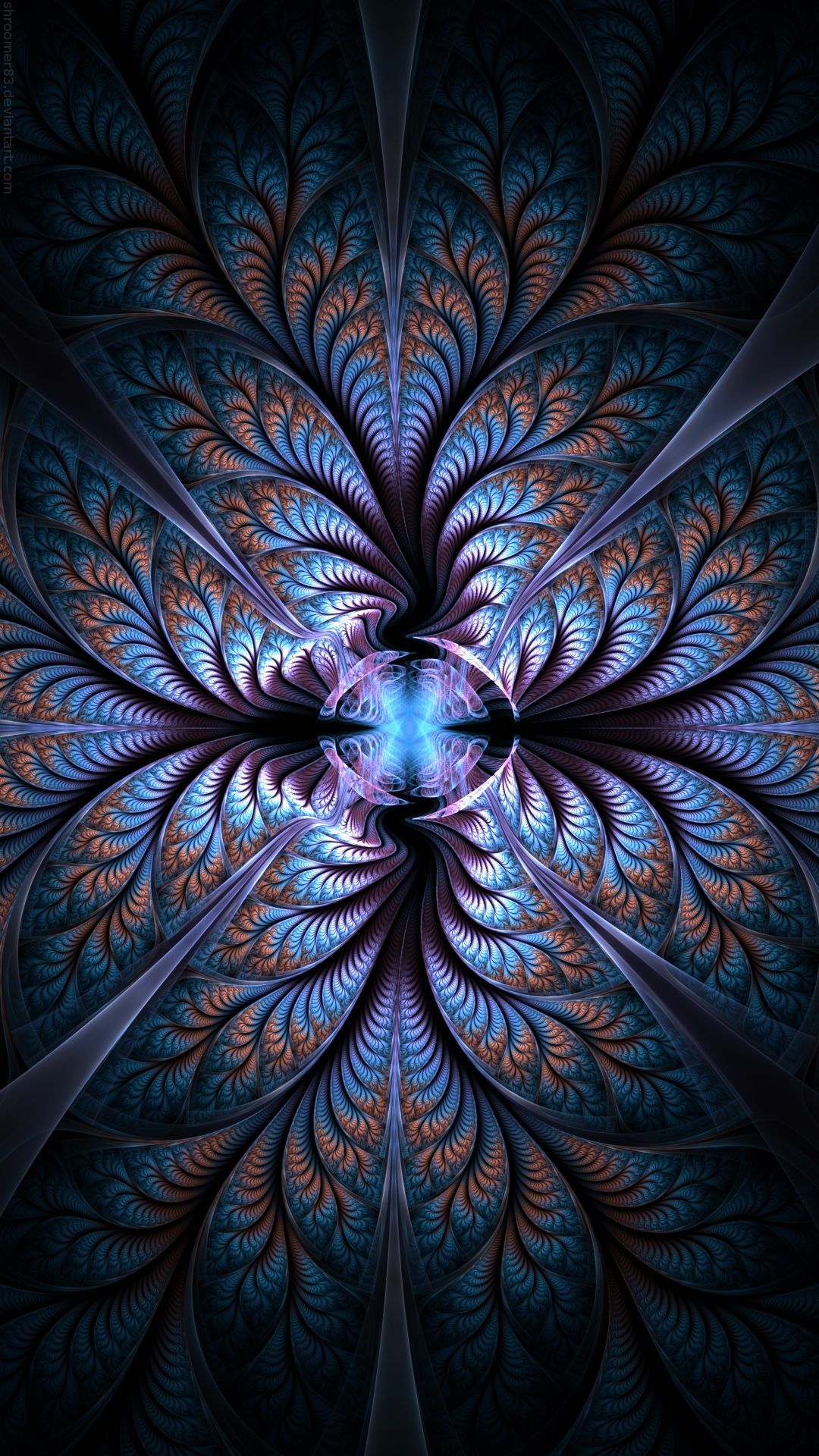 Purple Blue Fractal Abstraction Optical Illusion Wallpapers