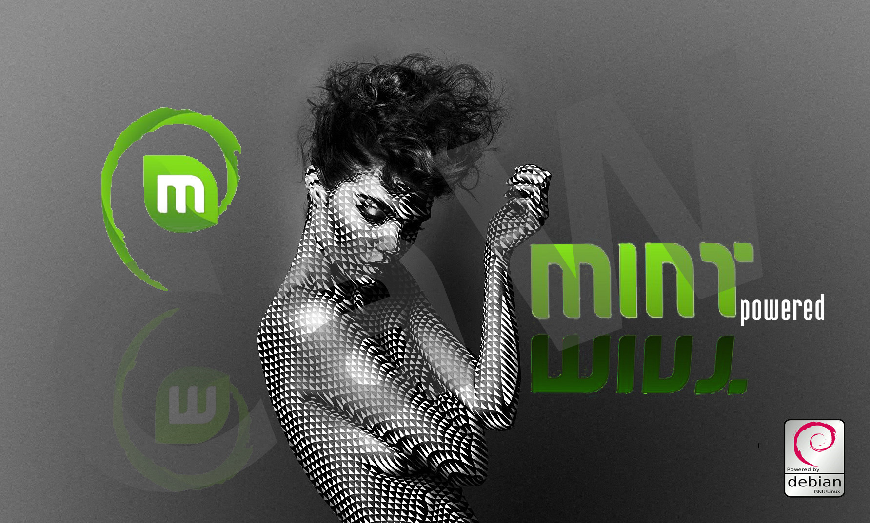 Purple Linux Mint Art Wallpapers