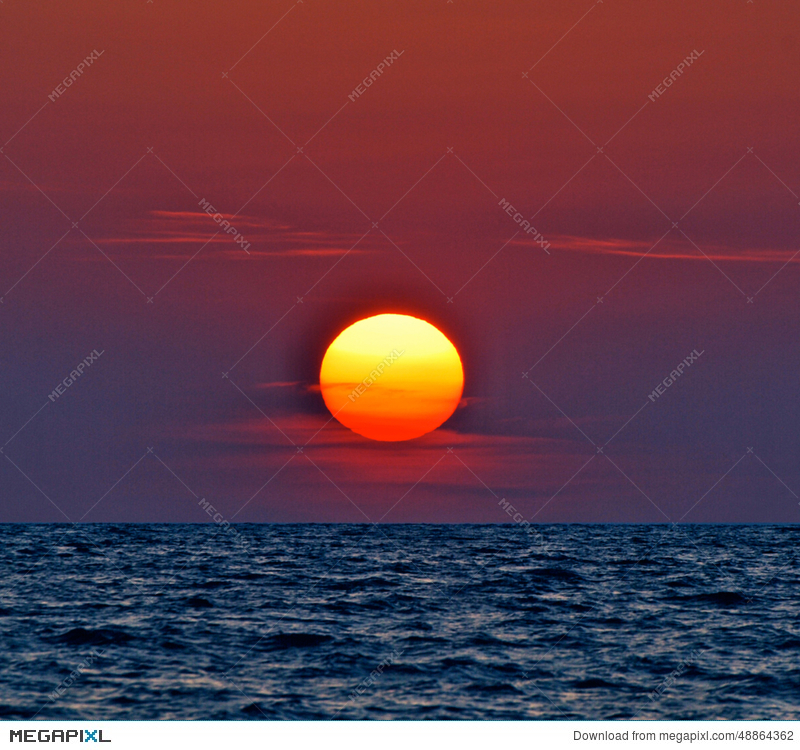 Purple Sunset Reflected In The Ocean Wallpapers