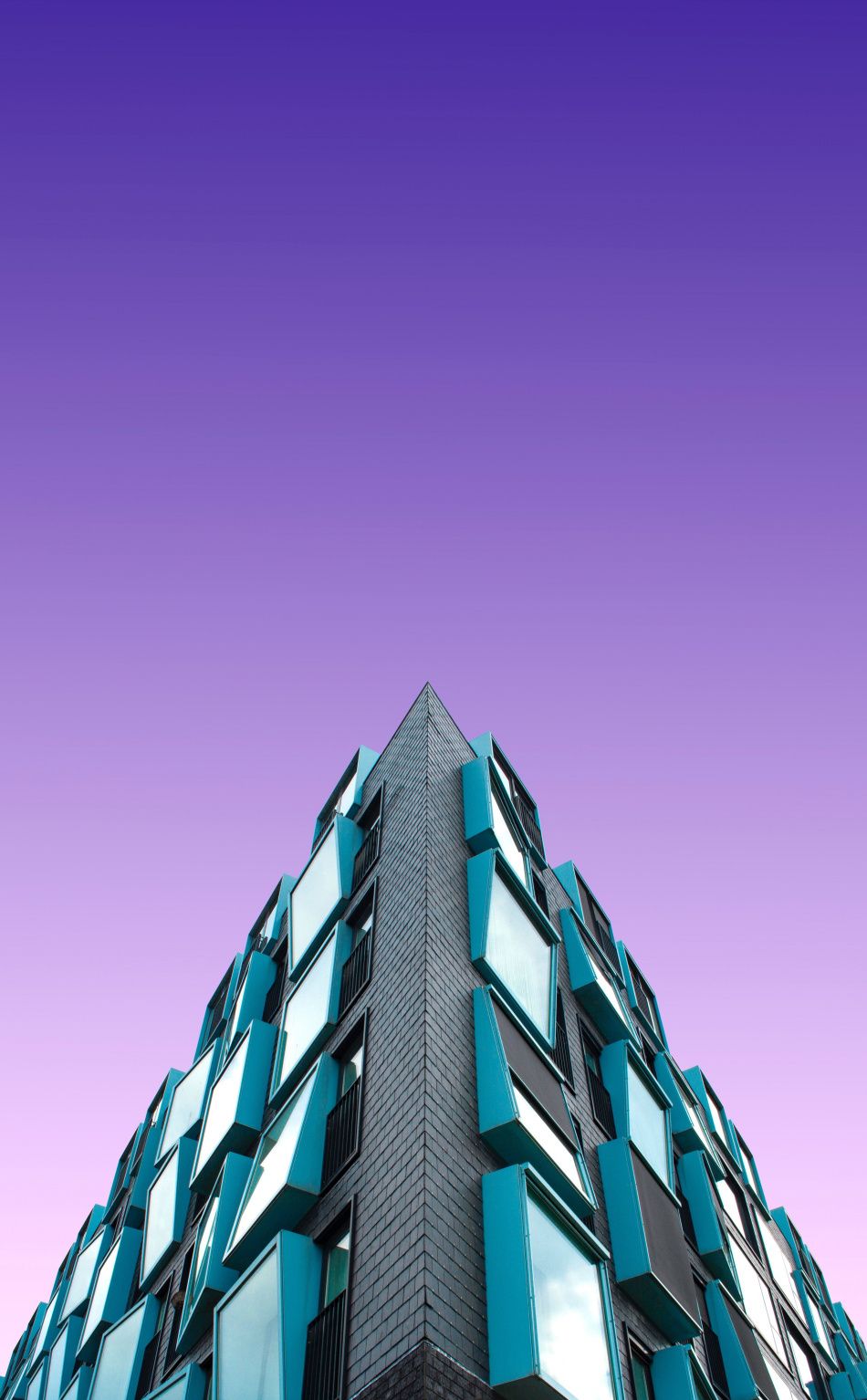 Purple Tall Buildings Minimal Wallpapers
