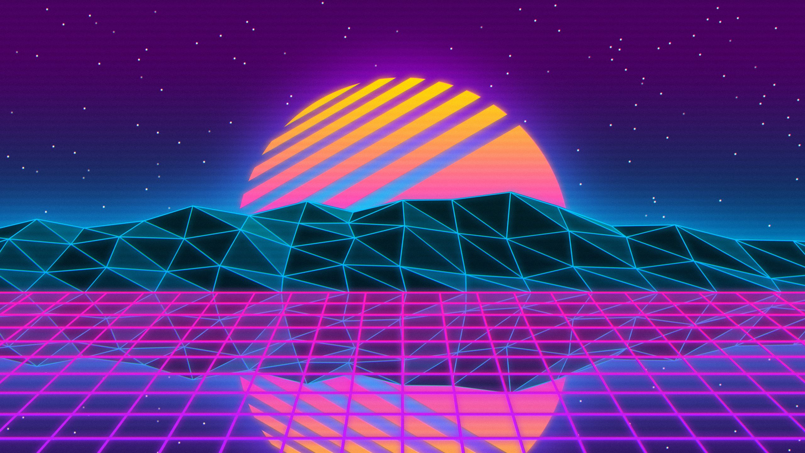 Purple Whale Away 4K Hd Vaporwave Wallpapers