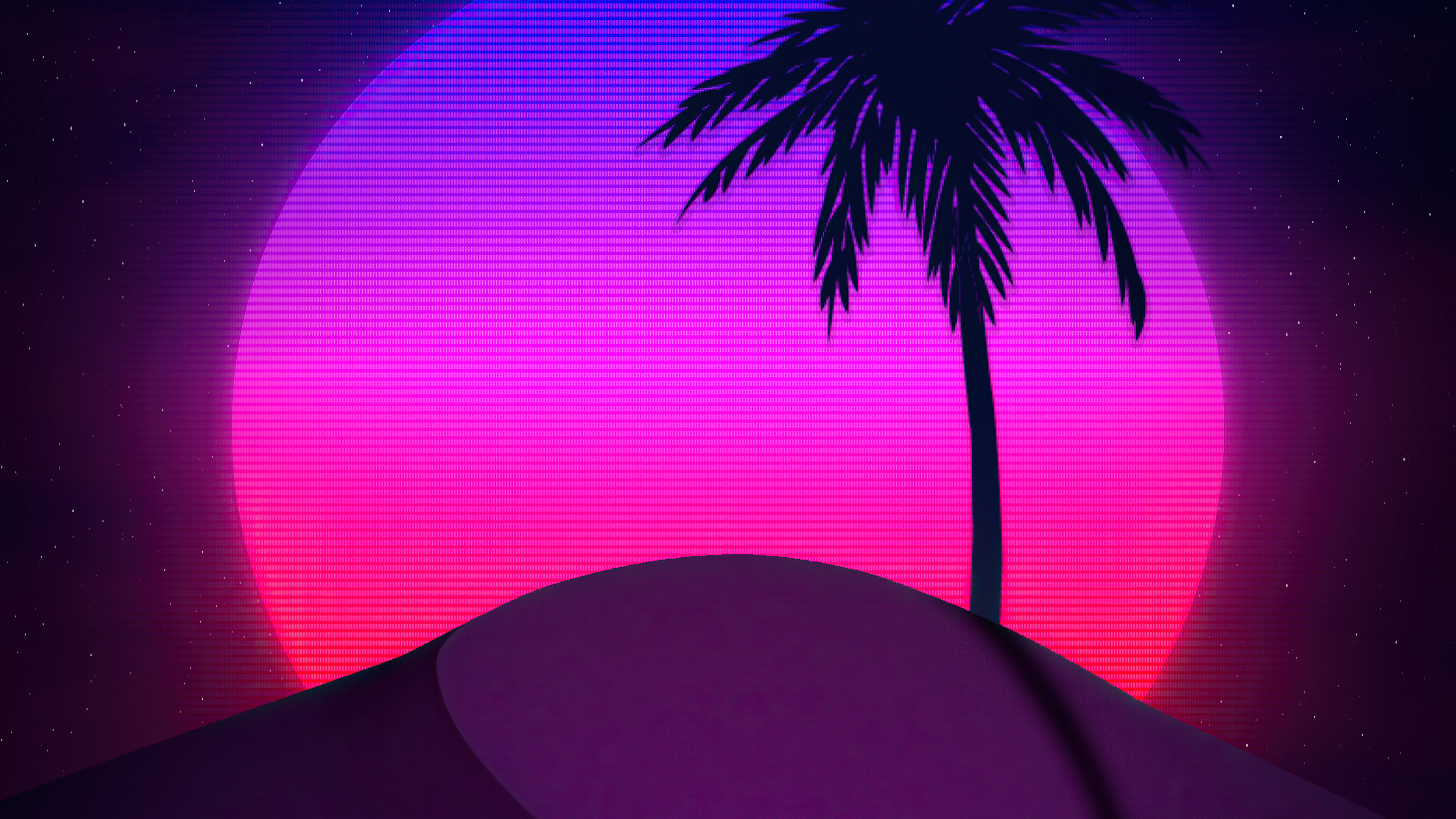 Purple Whale Away 4K Hd Vaporwave Wallpapers