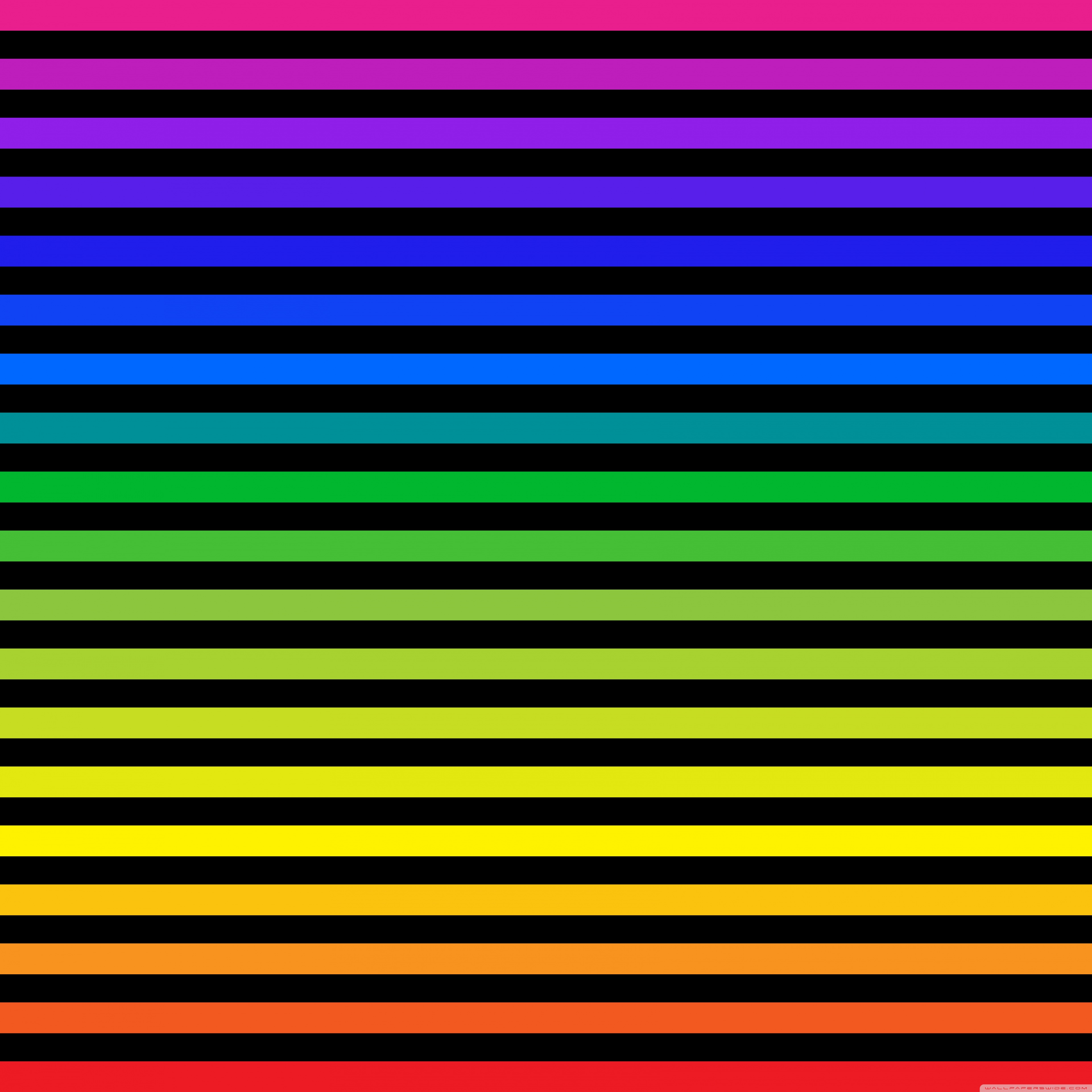 Rainbow 4K Lines Wallpapers
