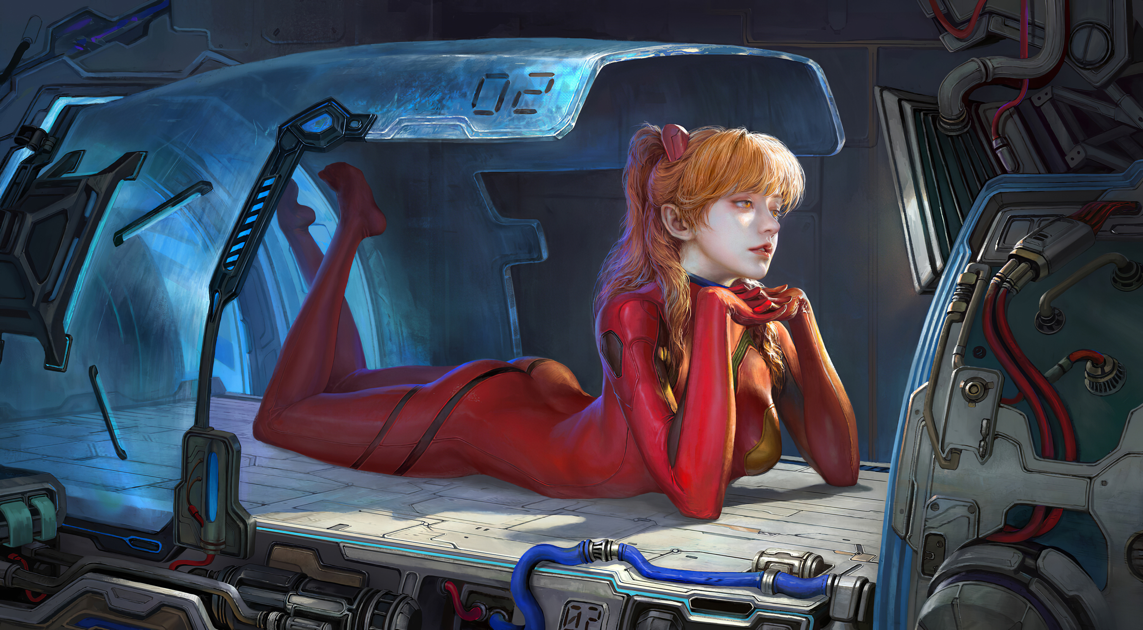 Red Hair Cyberpunk Girl Wallpapers