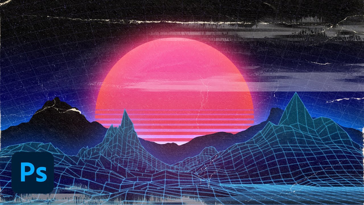 Retro Wave Sunrise Path Wallpapers