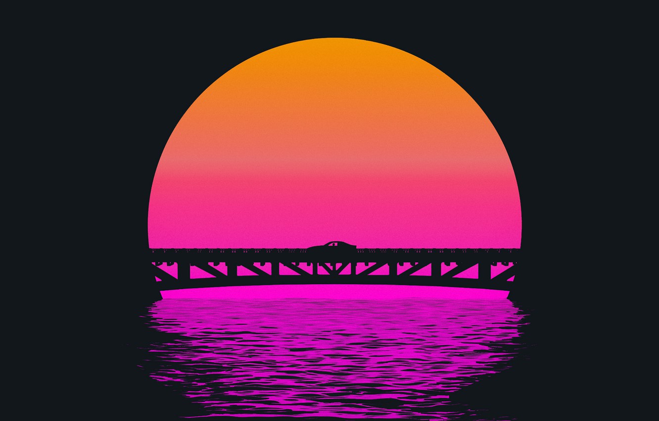 Retrowave Sunset Wallpapers