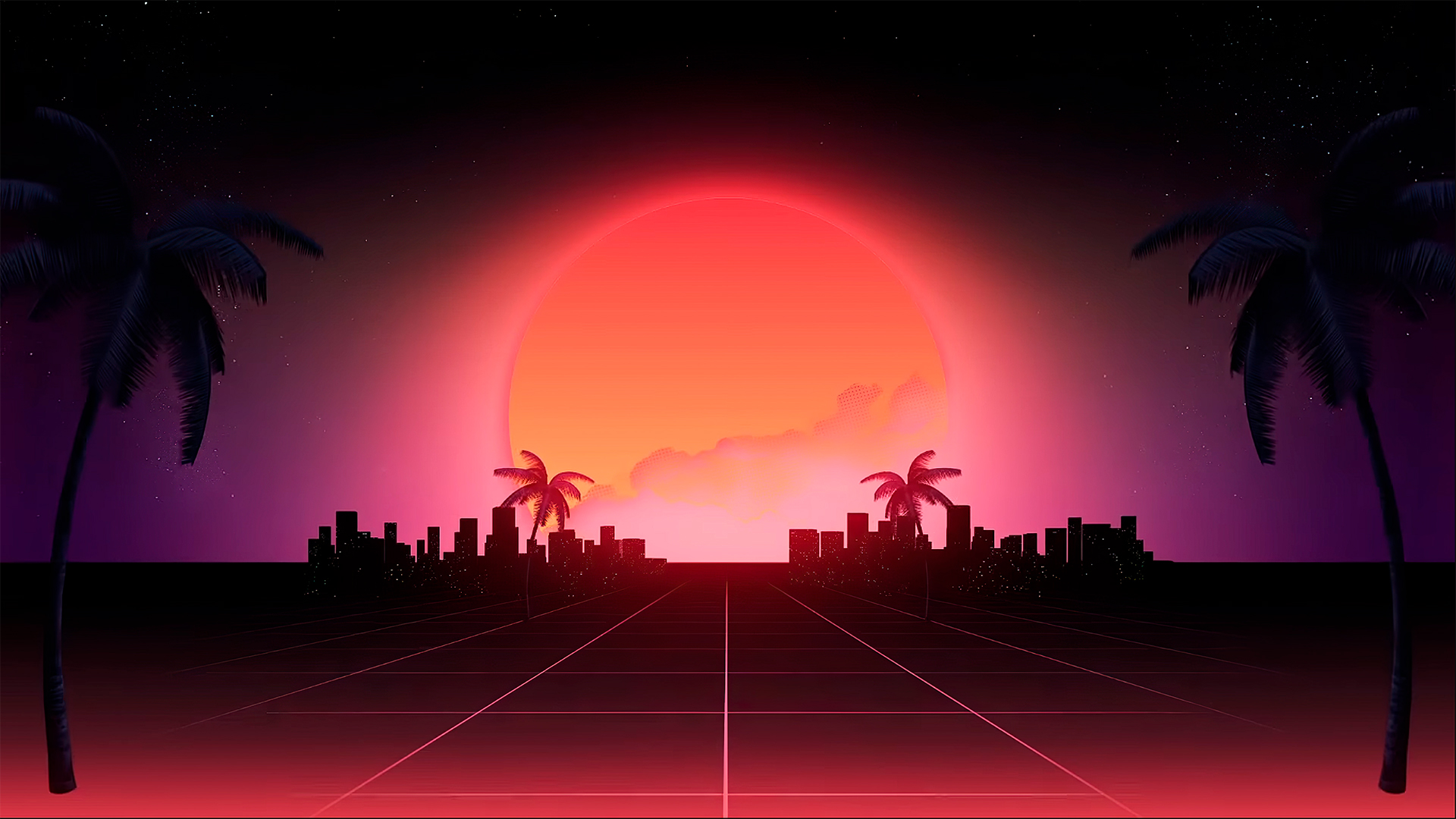 Retrowave Sunset Wallpapers