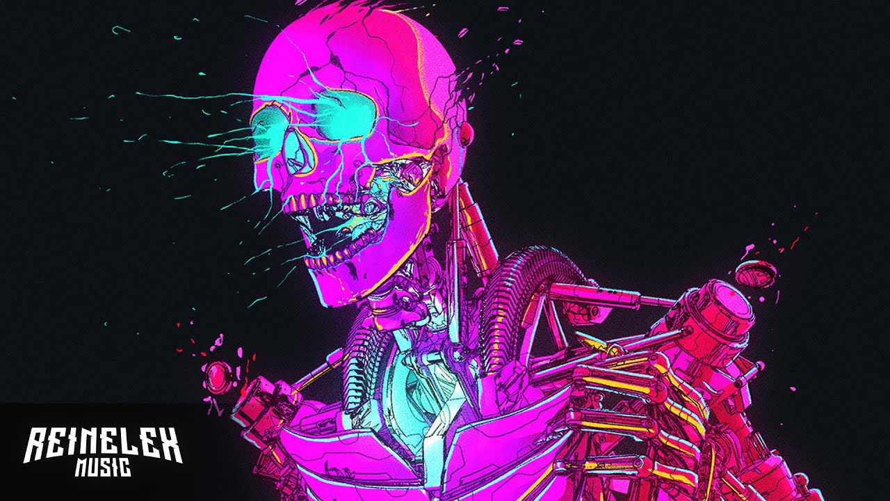 Robot Skull Playing Music Wallpapers