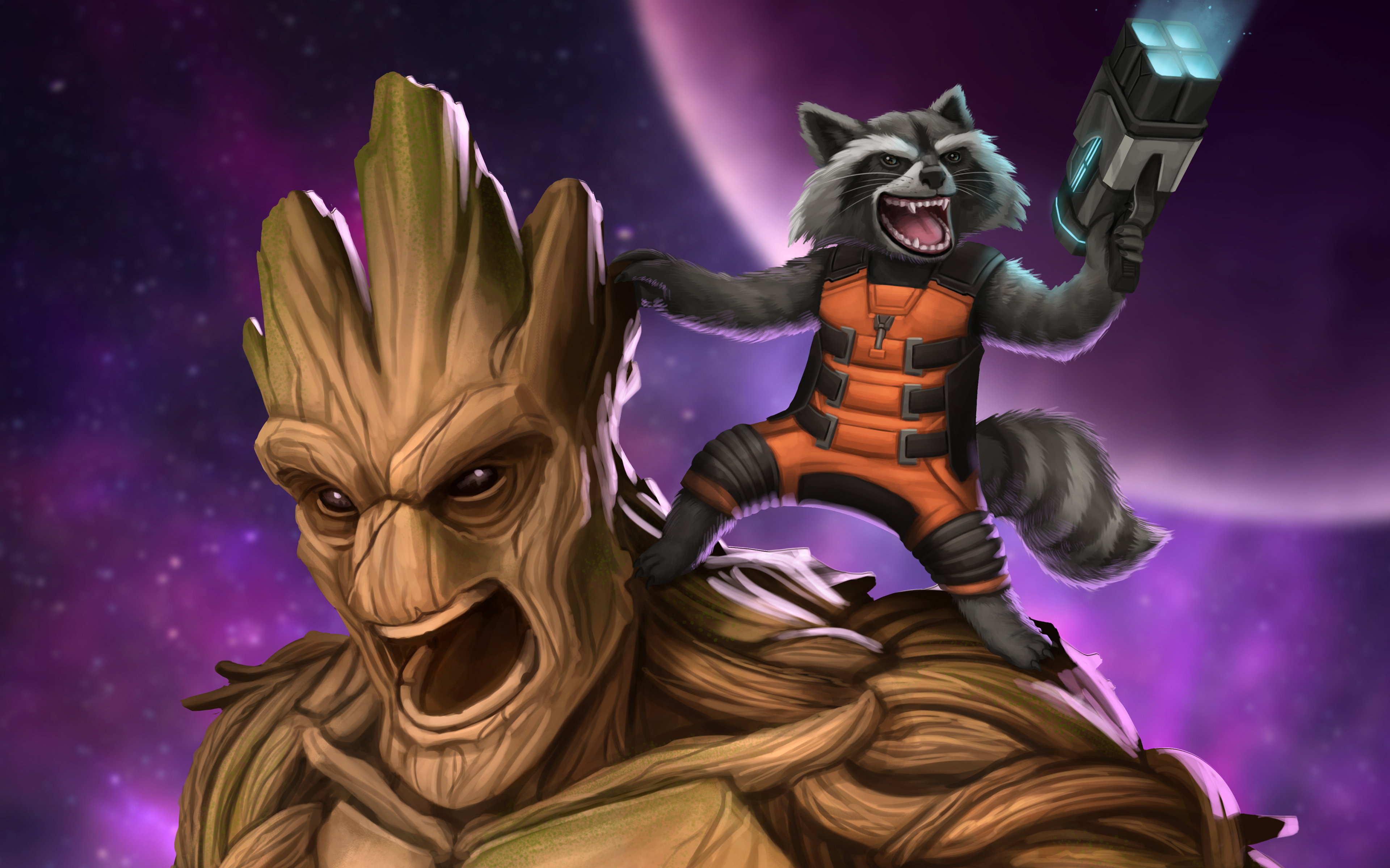 Rocket Raccoon Artwork Wallpapers