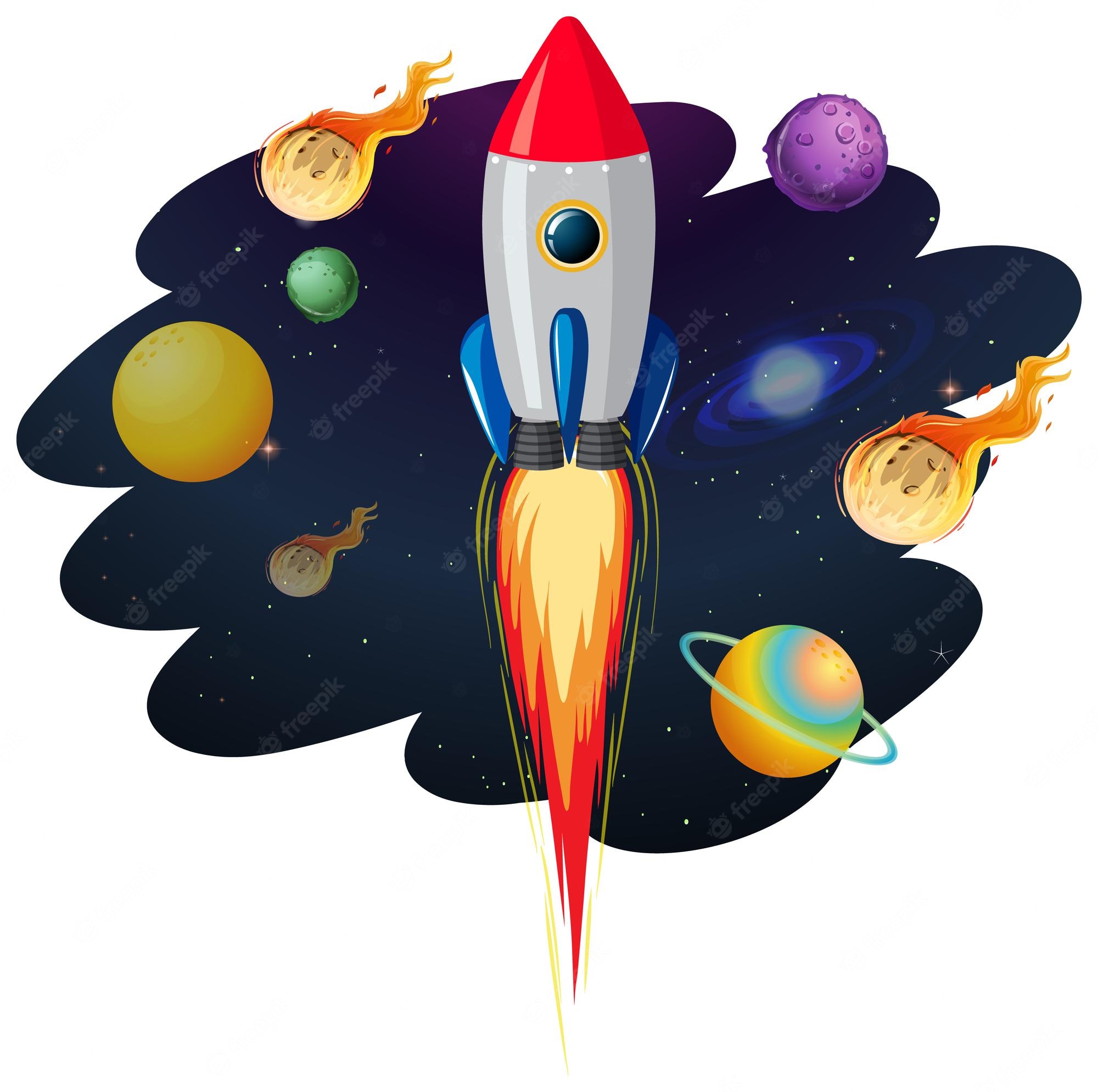 Rocketship Illustration Wallpapers