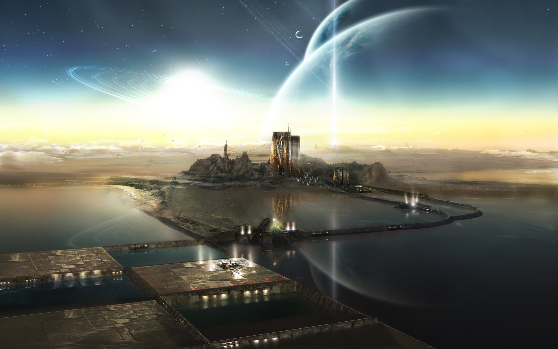 Sci Fi Landscape City Hd Planet Wallpapers