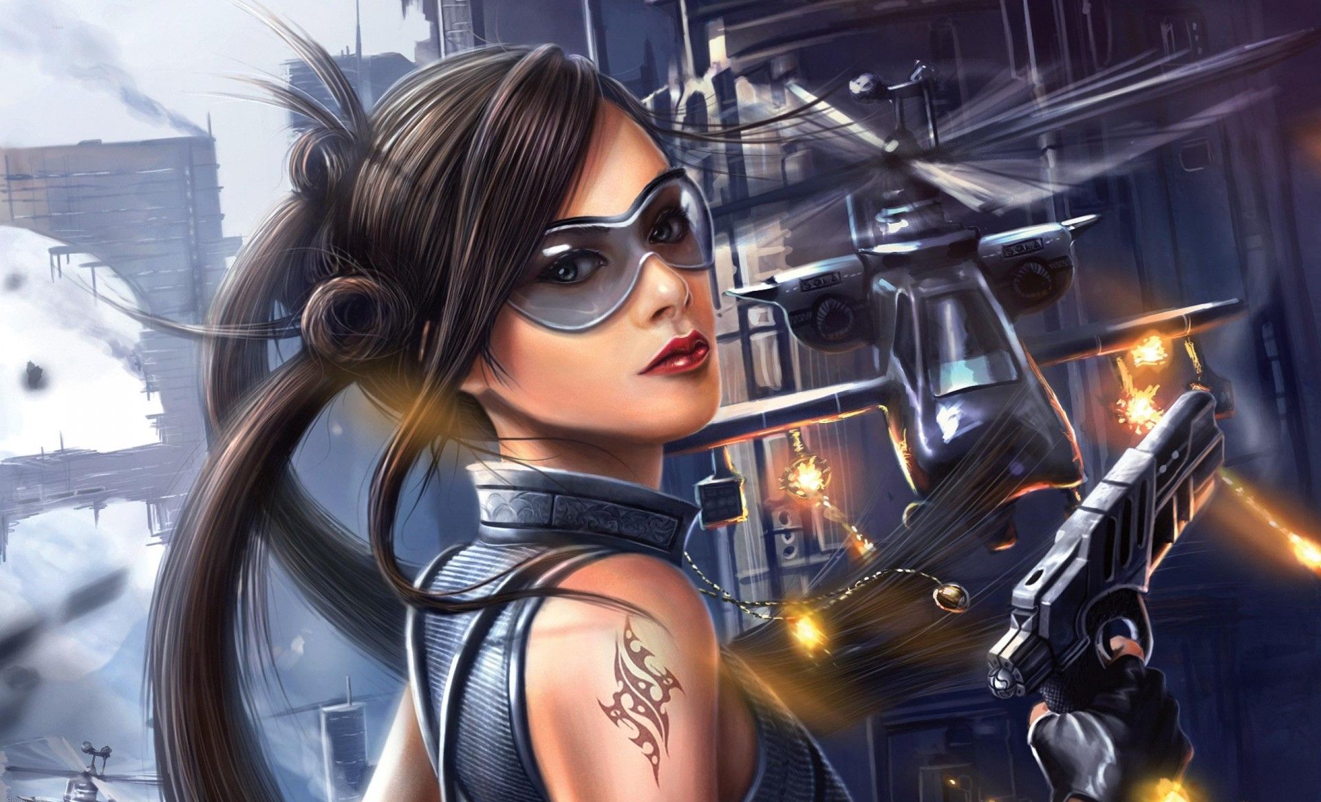 Scifi Cyberpunk Woman Warrior Wallpapers