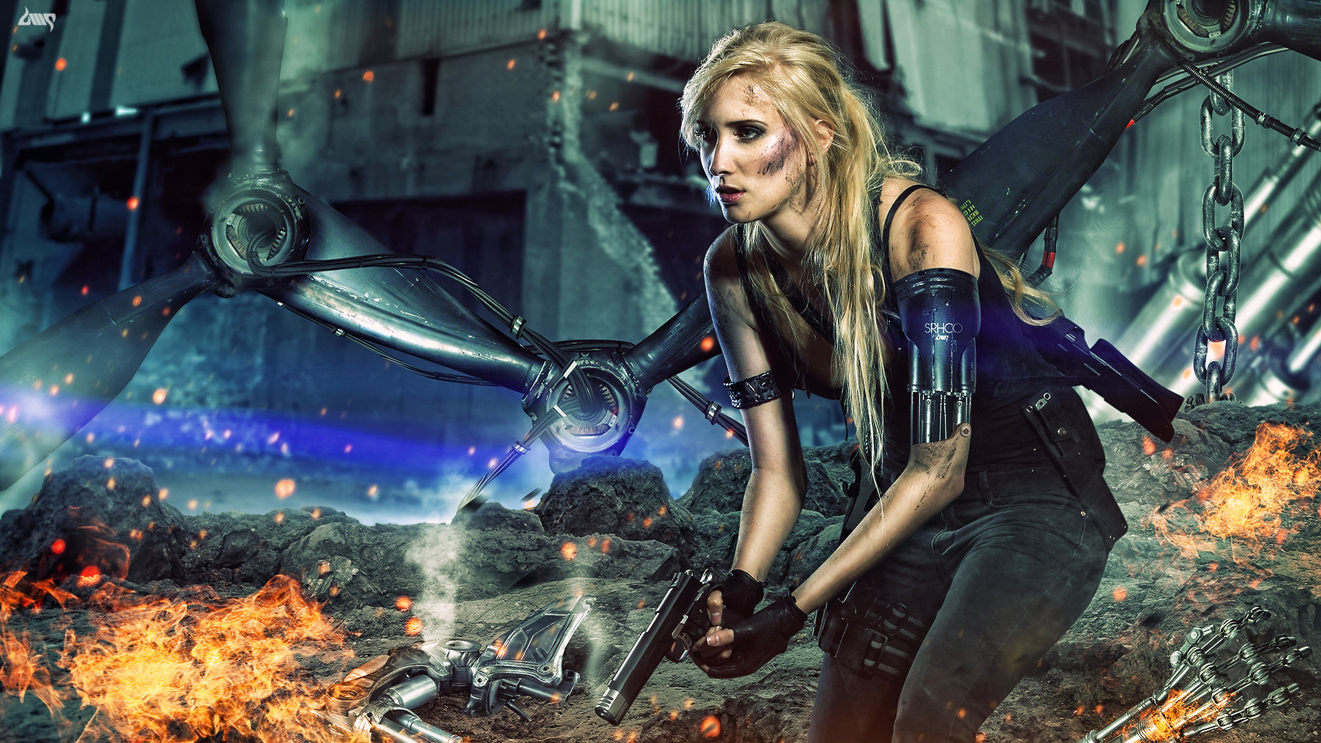 Scifi Cyberpunk Woman Warrior Wallpapers